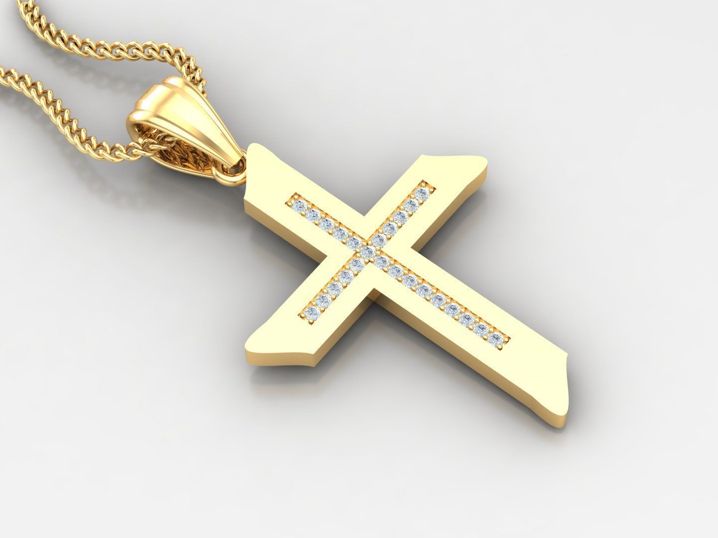 100 Cross Pendant Jewelry Light Gold New Design Bulk Discount 3D print model_68