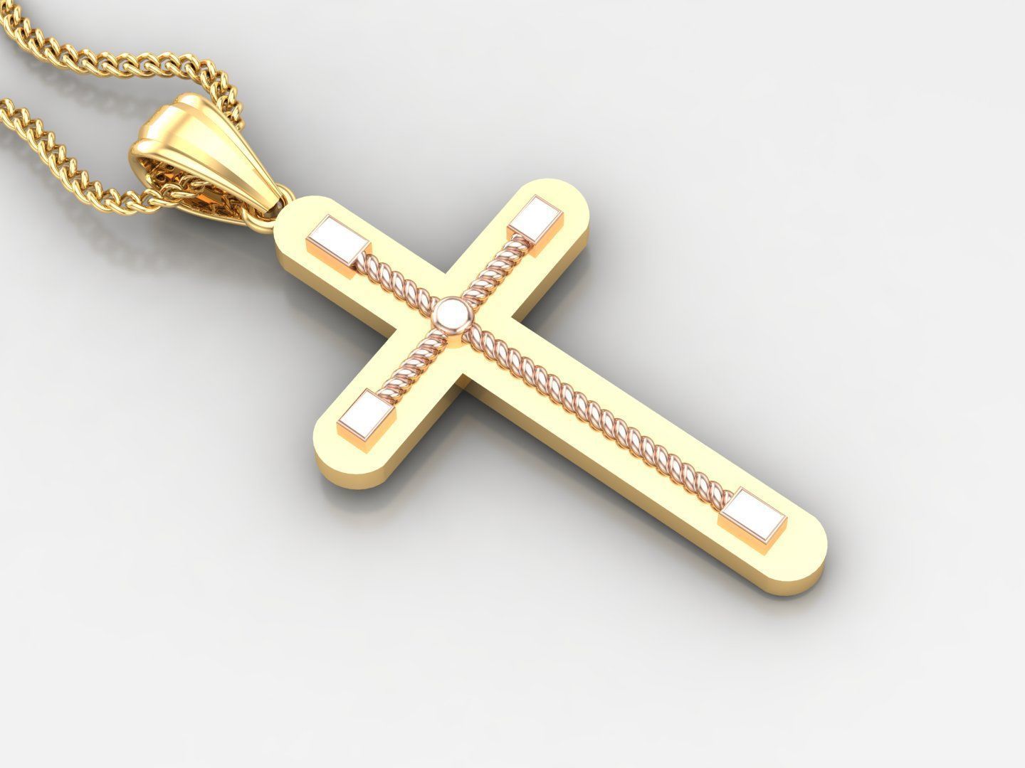100 Cross Pendant Jewelry Light Gold New Design Bulk Discount 3D print model_69