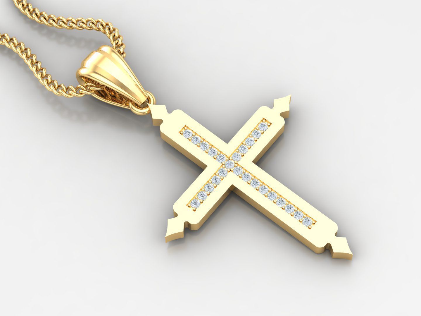 100 Cross Pendant Jewelry Light Gold New Design Bulk Discount 3D print model_20