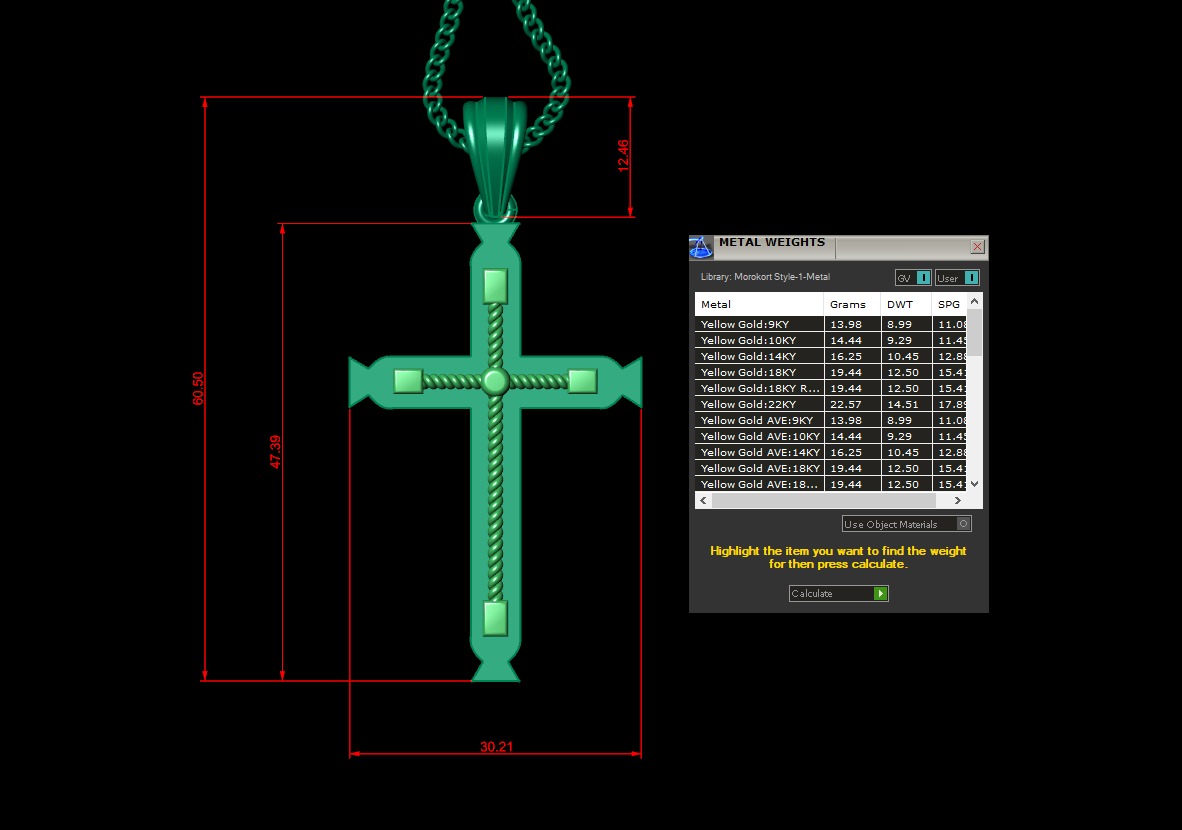 100 Cross Pendant Jewelry Light Gold New Design Bulk Discount 3D print model_145