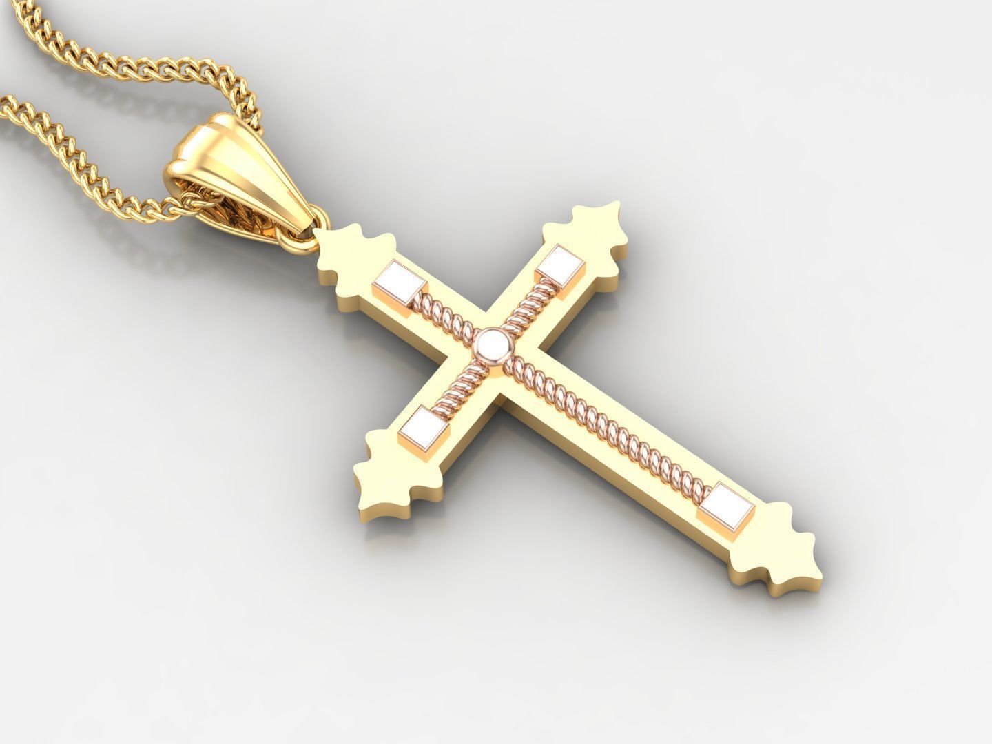 100 Cross Pendant Jewelry Light Gold New Design Bulk Discount 3D print model_85