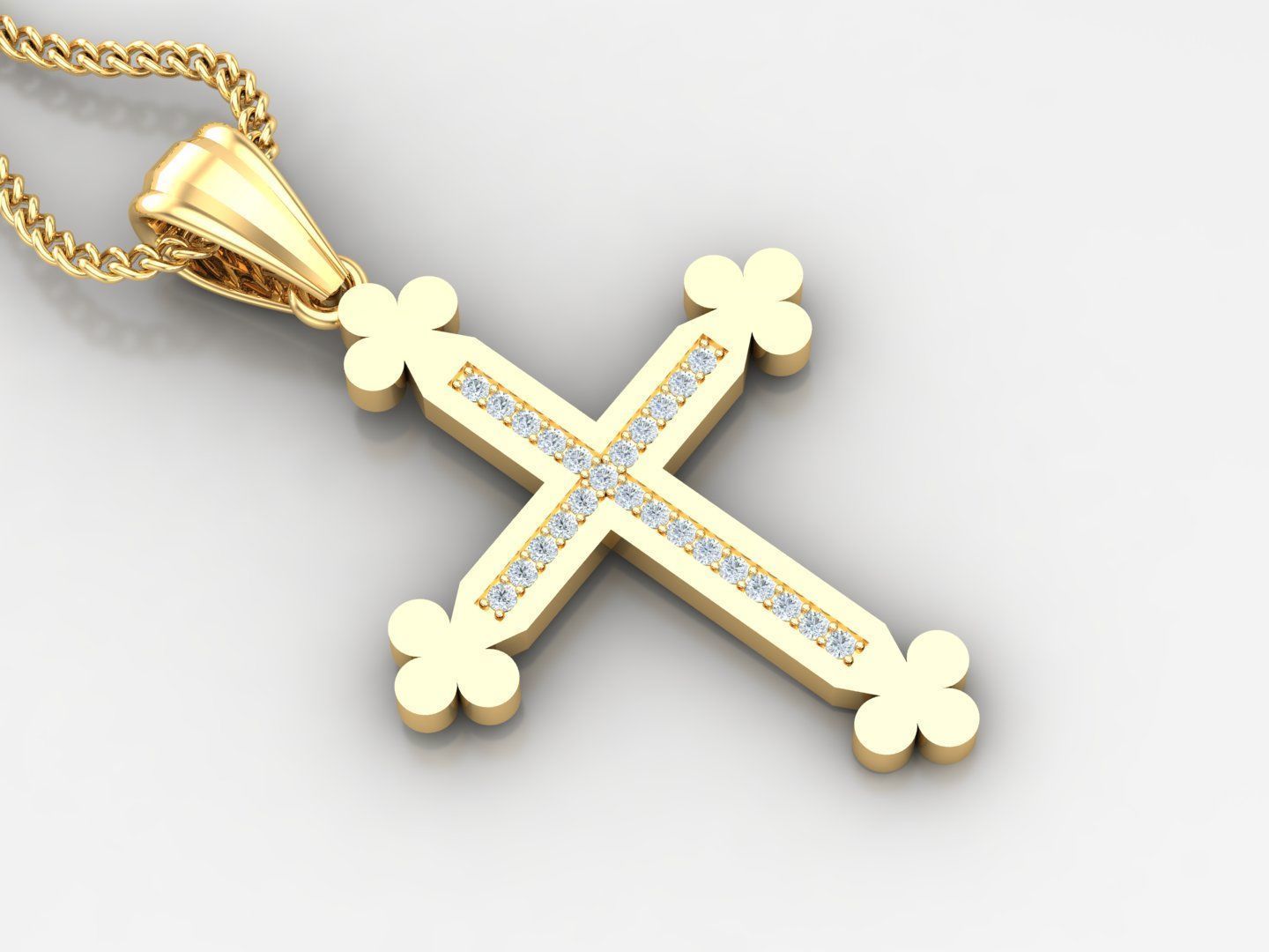 100 Cross Pendant Jewelry Light Gold New Design Bulk Discount 3D print model_11