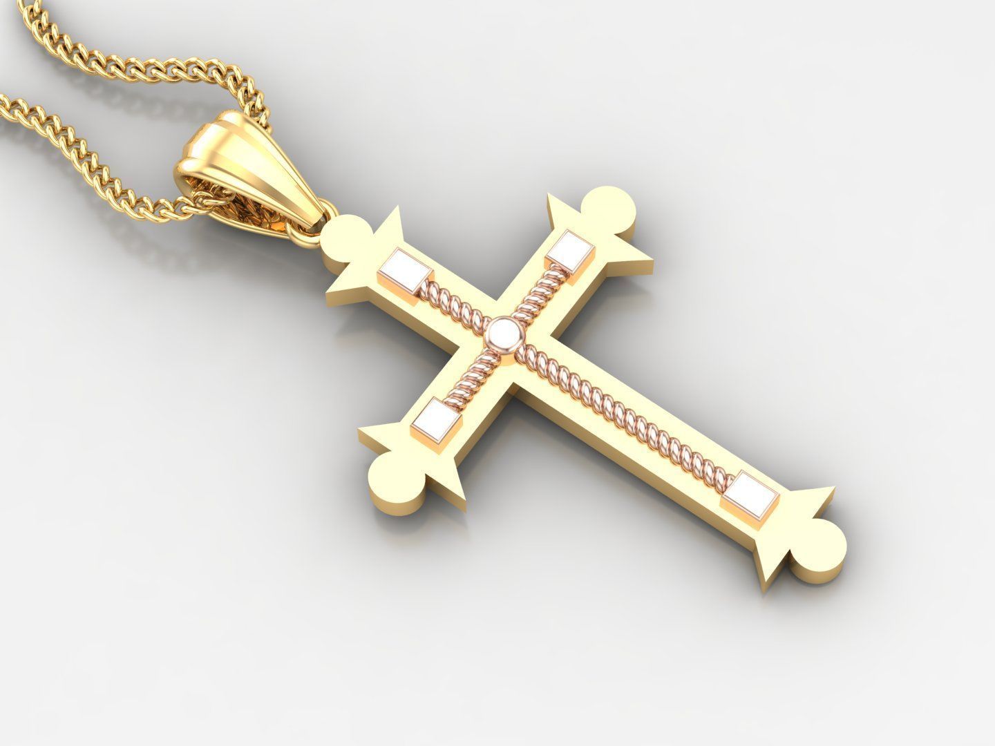 100 Cross Pendant Jewelry Light Gold New Design Bulk Discount 3D print model_91