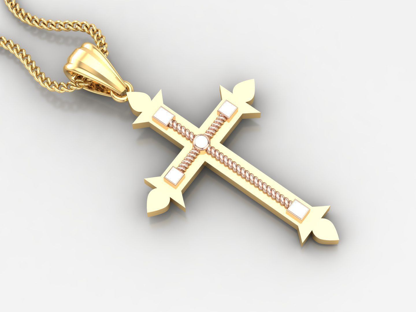 100 Cross Pendant Jewelry Light Gold New Design Bulk Discount 3D print model_75