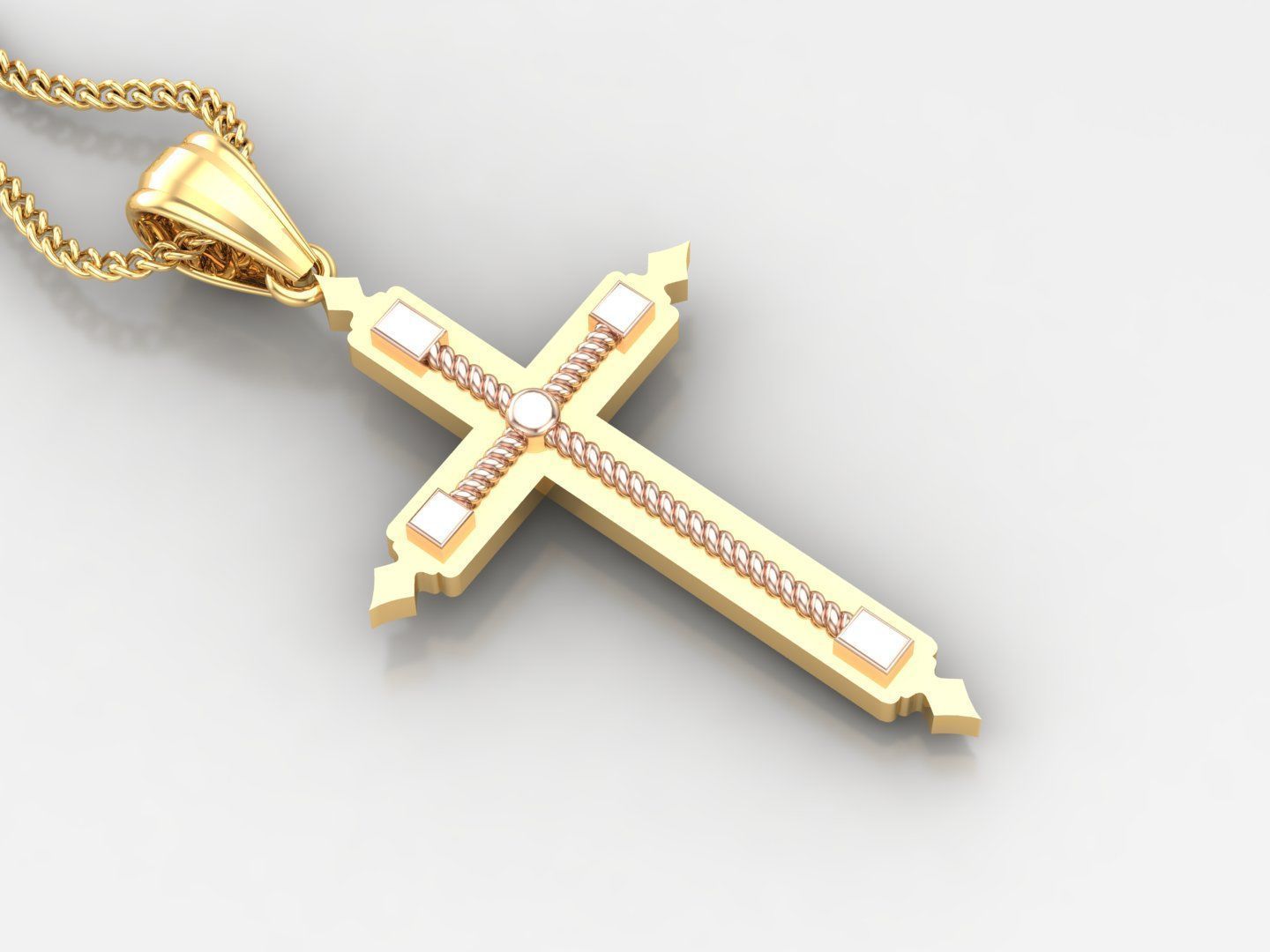 100 Cross Pendant Jewelry Light Gold New Design Bulk Discount 3D print model_65
