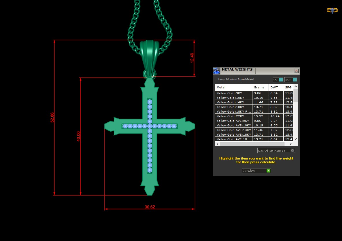 100 Cross Pendant Jewelry Light Gold New Design Bulk Discount 3D print model_125