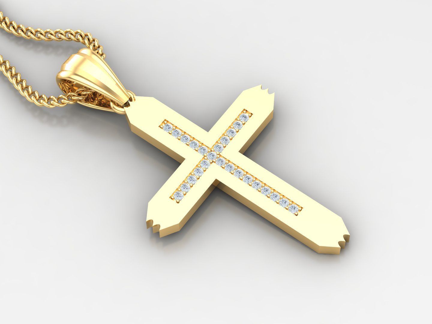 100 Cross Pendant Jewelry Light Gold New Design Bulk Discount 3D print model_5