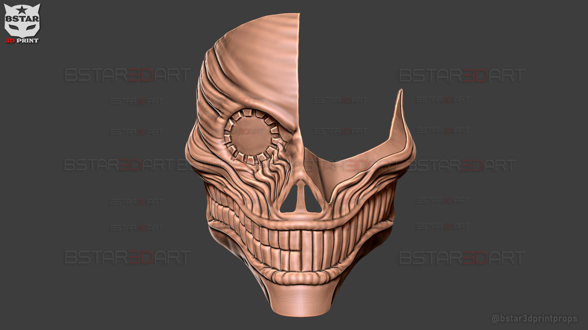 Dandadan Aira Shiratori Damaged Mask V2  - Acrobatic Silky mask 3D print model_27