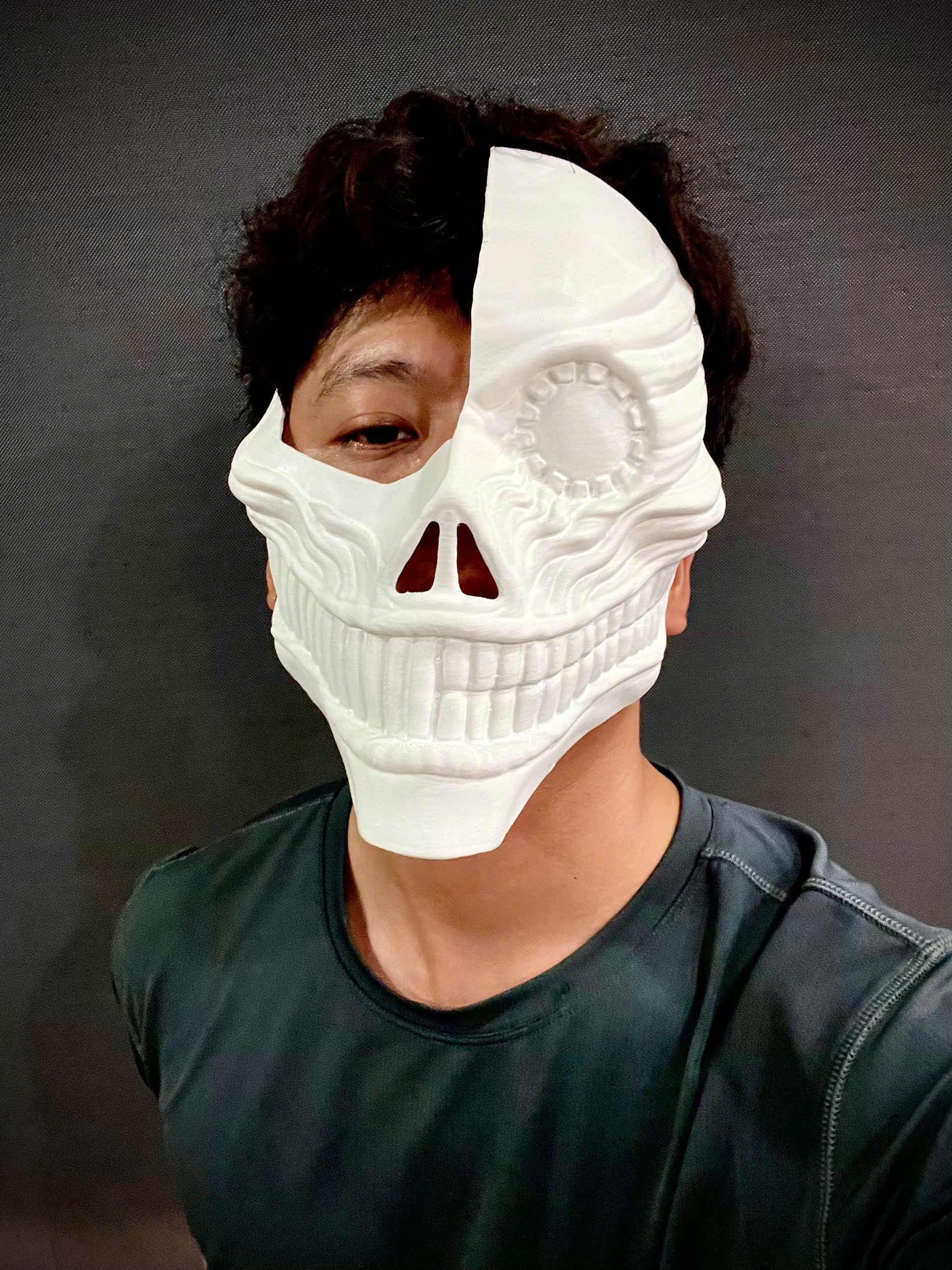 Dandadan Aira Shiratori Damaged Mask V2  - Acrobatic Silky mask 3D print model_12