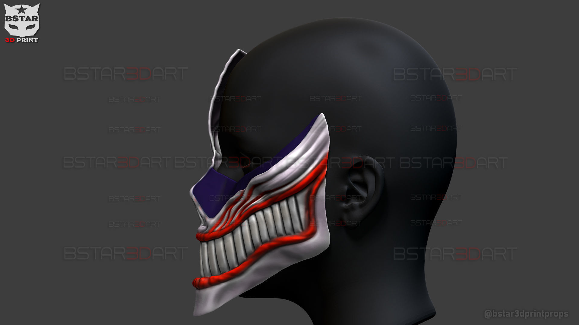 Dandadan Aira Shiratori Damaged Mask V2  - Acrobatic Silky mask 3D print model_17