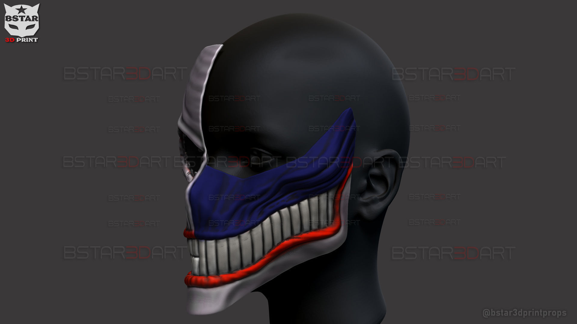 Dandadan Aira Shiratori Damaged Mask V2  - Acrobatic Silky mask 3D print model_41