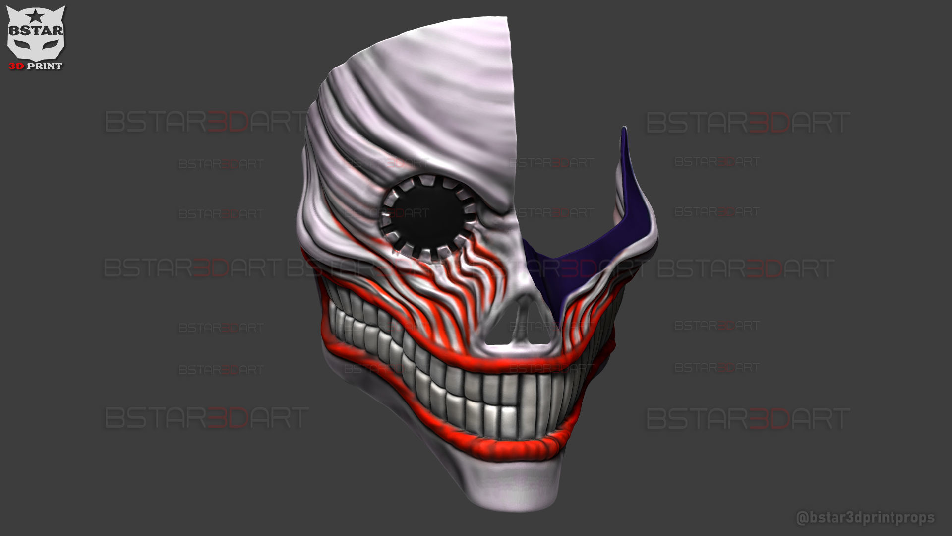 Dandadan Aira Shiratori Damaged Mask V2  - Acrobatic Silky mask 3D print model_25