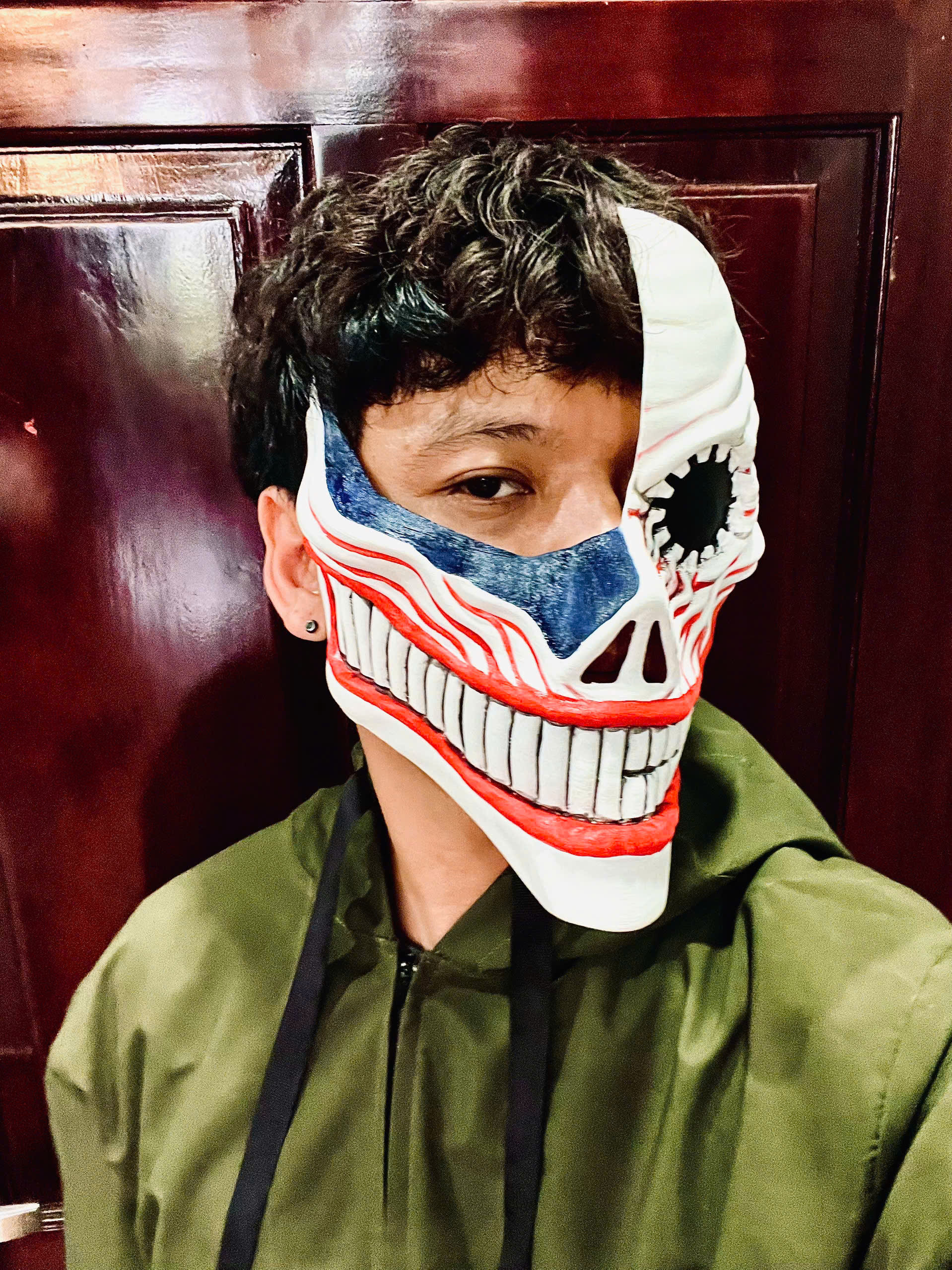 Dandadan Aira Shiratori Damaged Mask V2  - Acrobatic Silky mask 3D print model_5