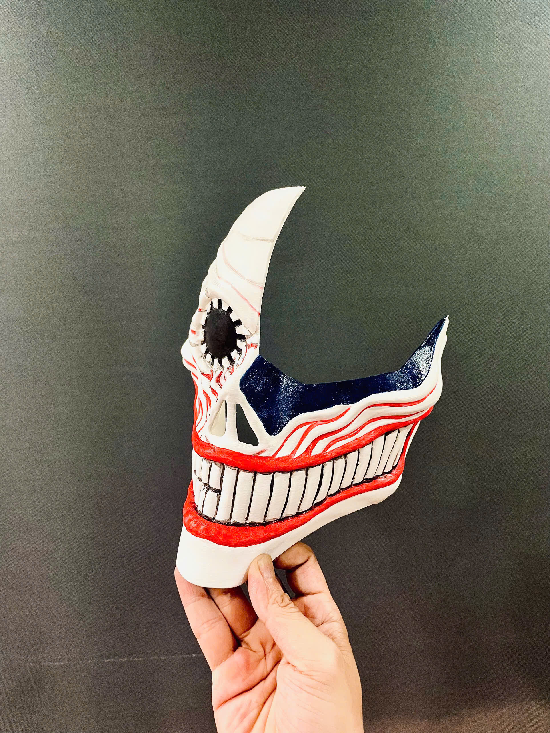 Dandadan Aira Shiratori Damaged Mask V2  - Acrobatic Silky mask 3D print model_9