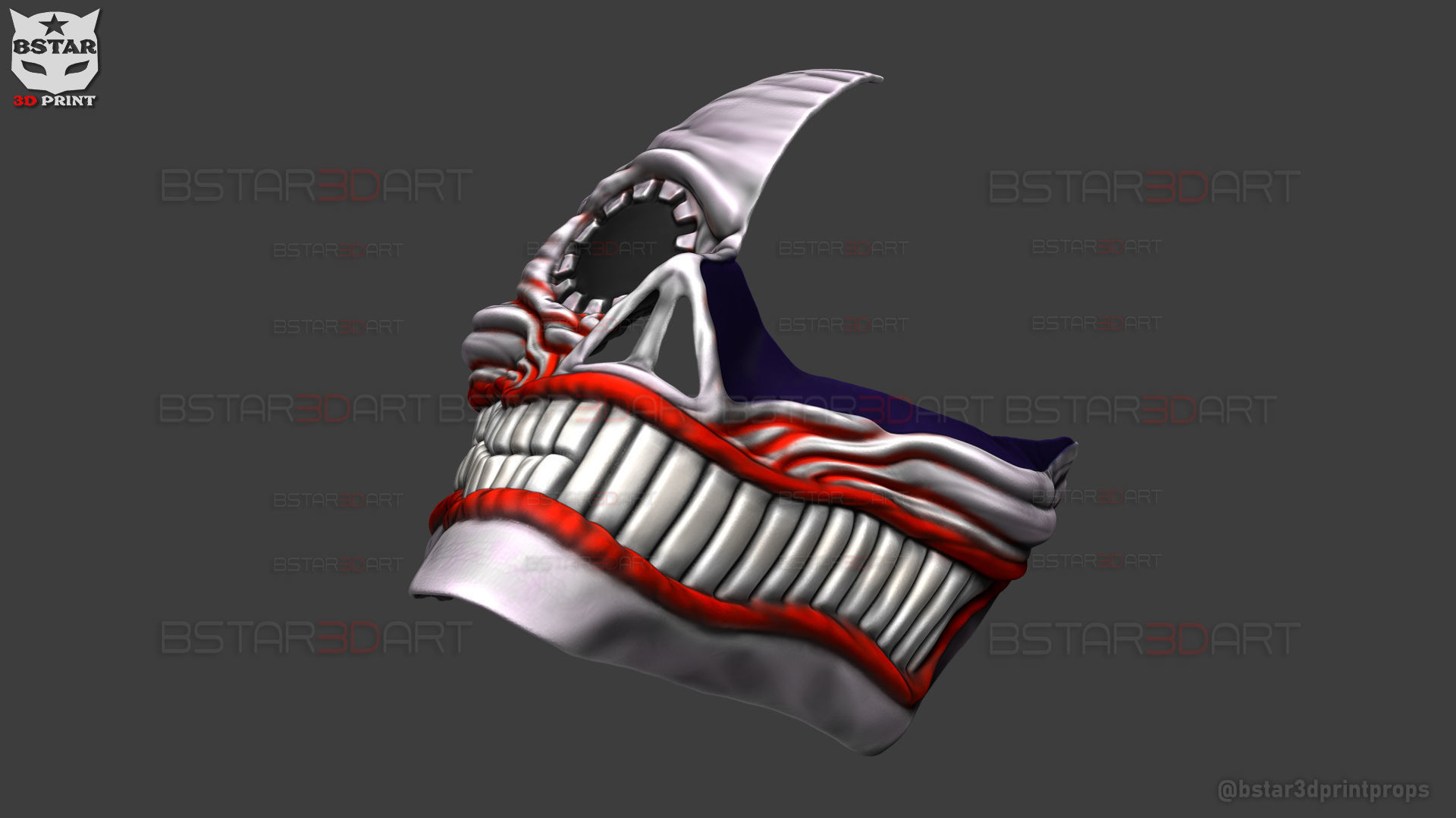 Dandadan Aira Shiratori Damaged Mask V2  - Acrobatic Silky mask 3D print model_26