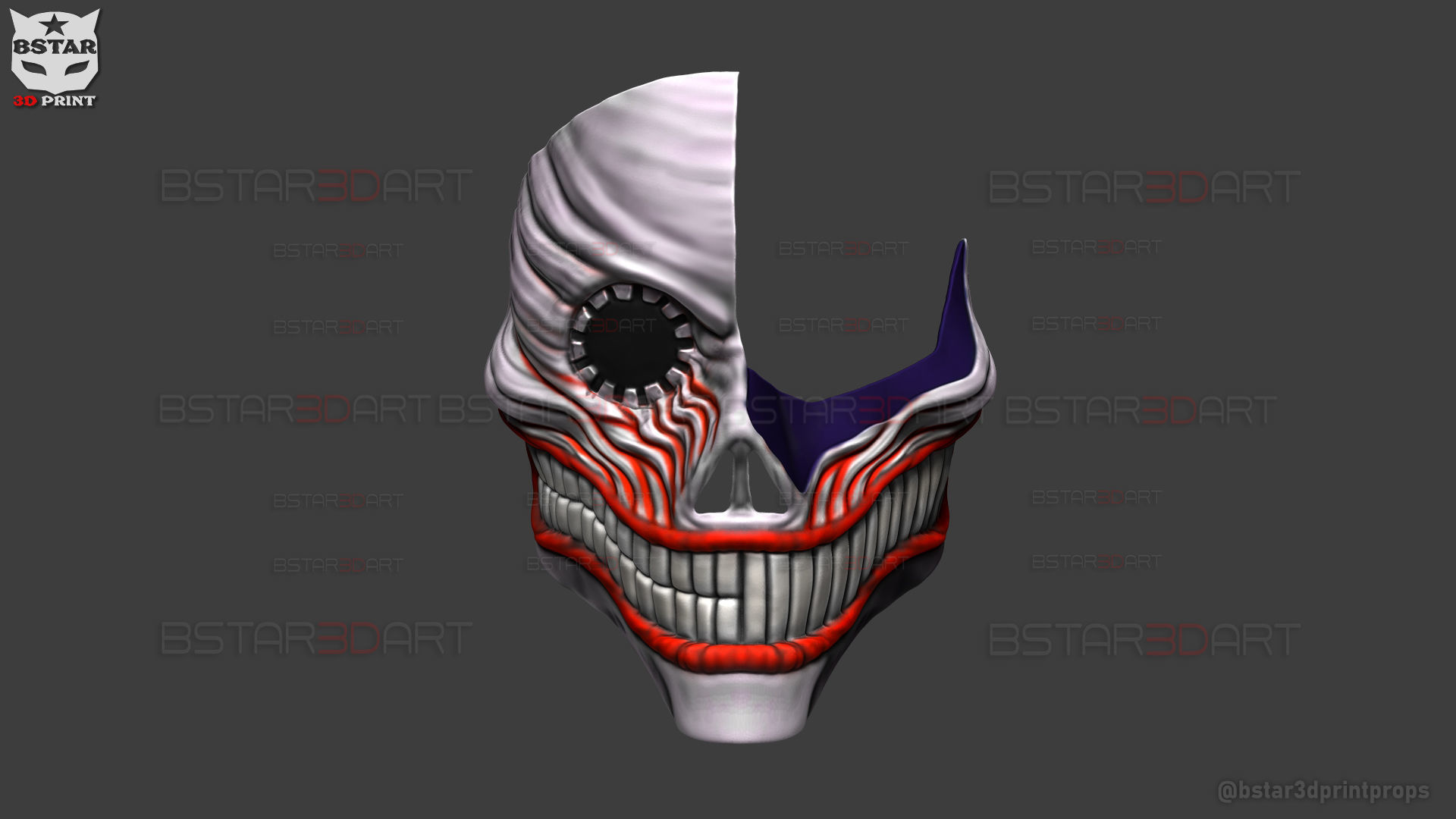 Dandadan Aira Shiratori Damaged Mask V2  - Acrobatic Silky mask 3D print model_21