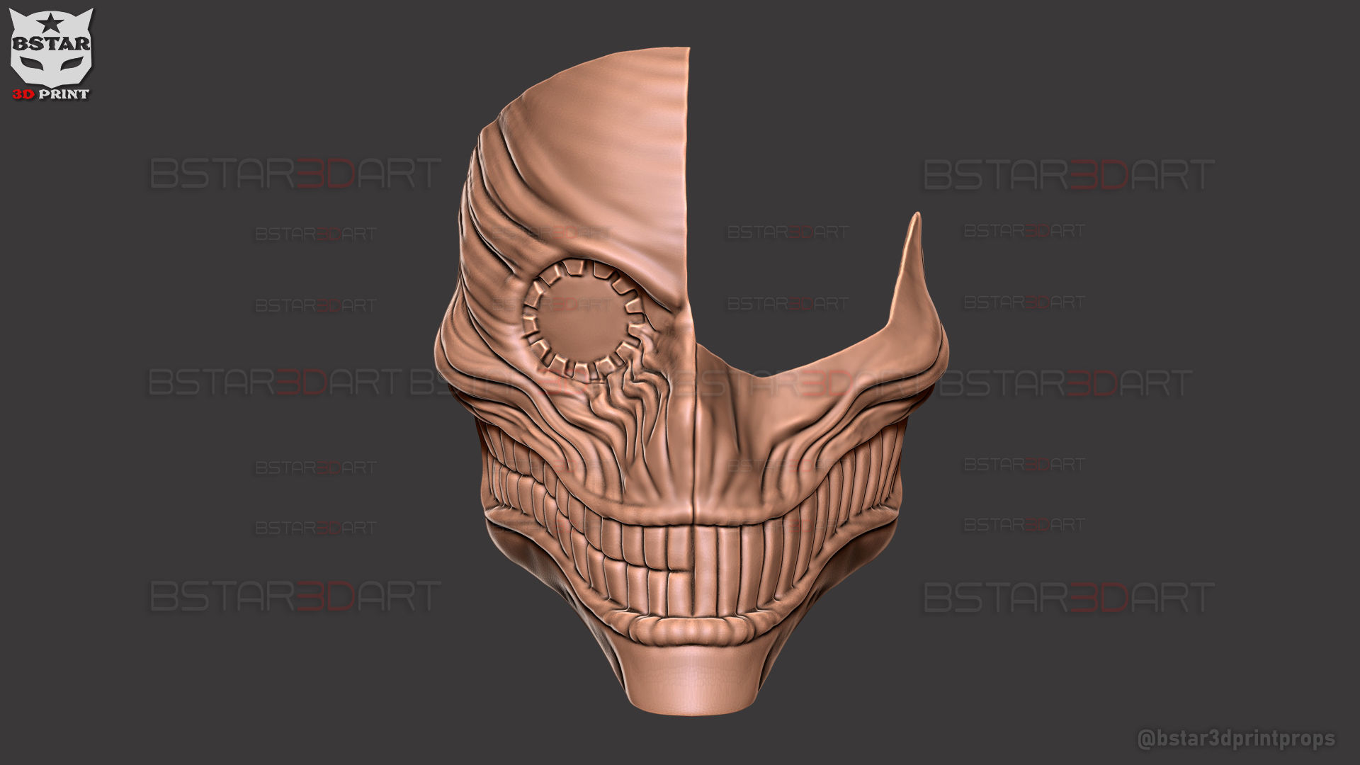 Dandadan Aira Shiratori Damaged Mask V2  - Acrobatic Silky mask 3D print model_39
