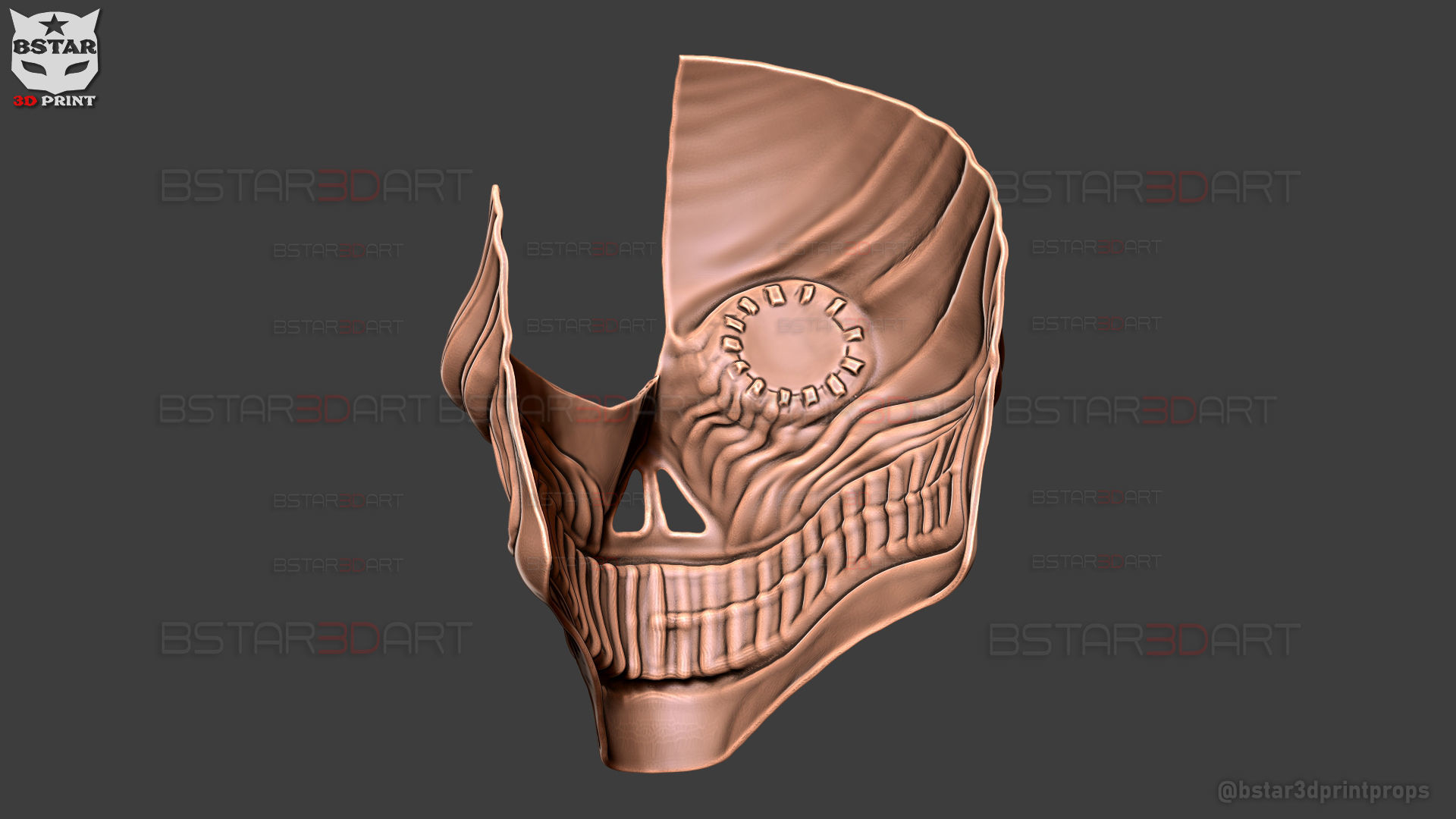 Dandadan Aira Shiratori Damaged Mask V2  - Acrobatic Silky mask 3D print model_29