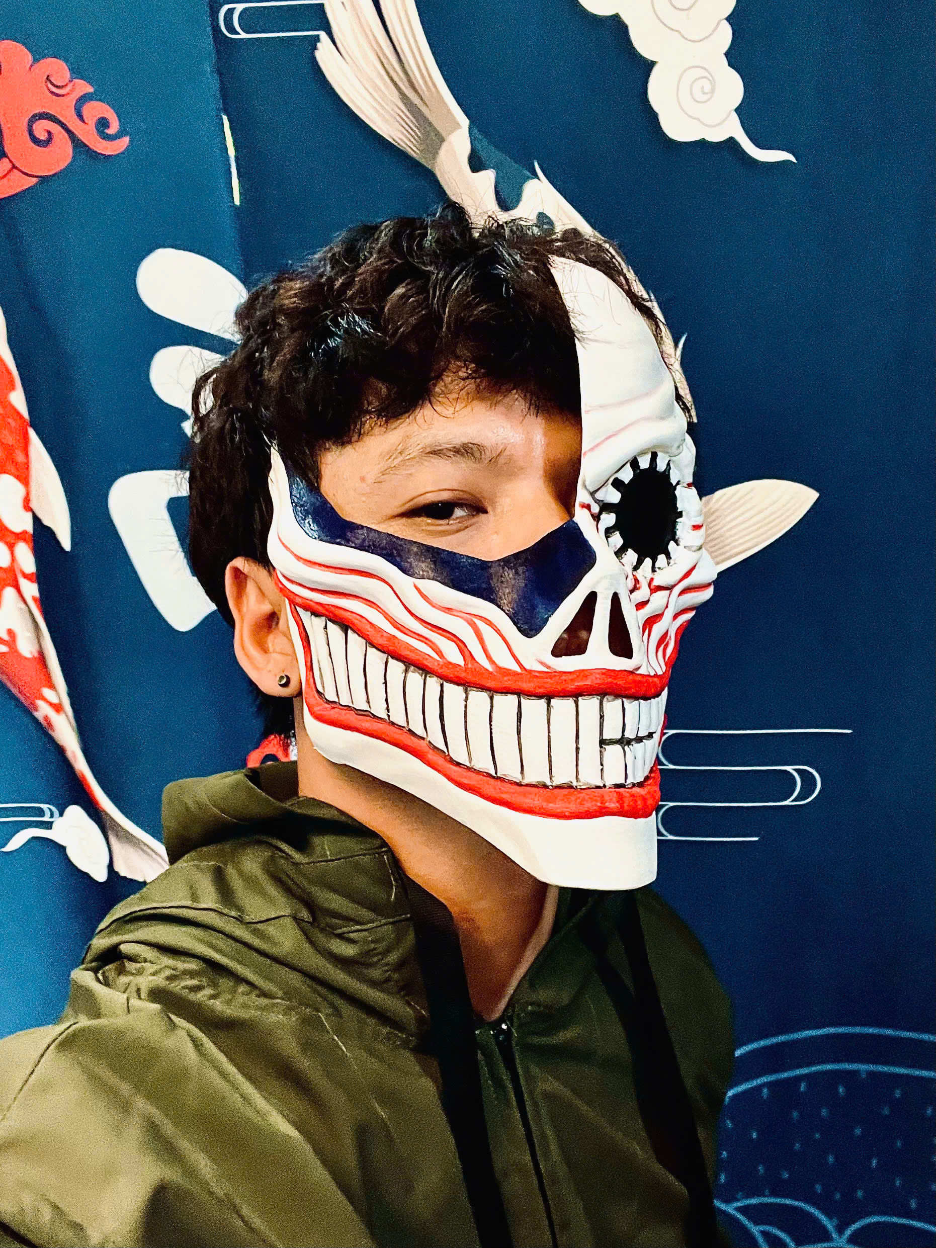 Dandadan Aira Shiratori Damaged Mask V2  - Acrobatic Silky mask 3D print model_4