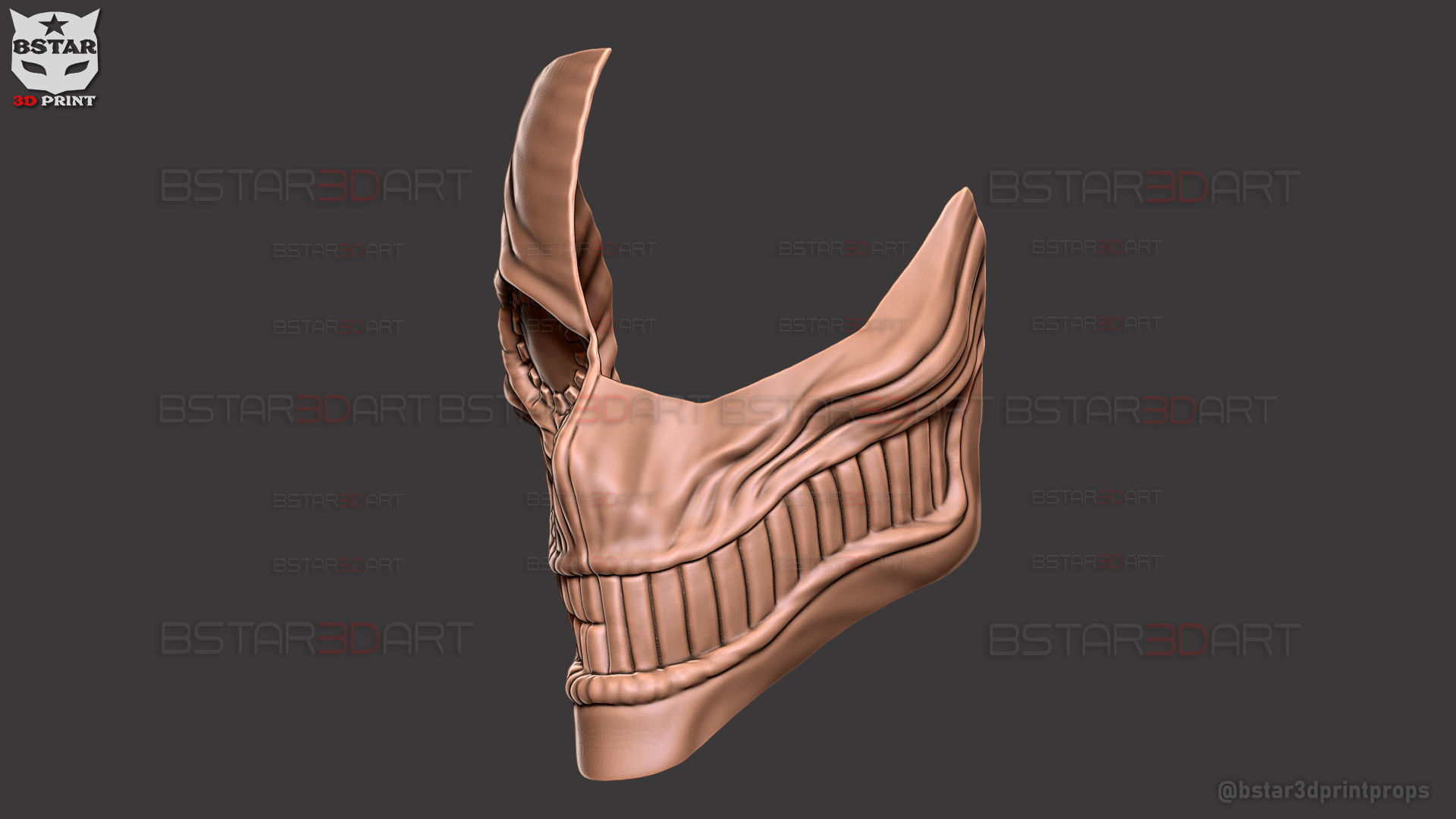 Dandadan Aira Shiratori Damaged Mask V2  - Acrobatic Silky mask 3D print model_43