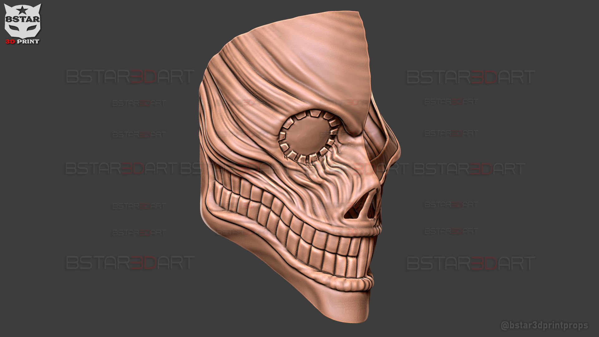 Dandadan Aira Shiratori Damaged Mask V2  - Acrobatic Silky mask 3D print model_31