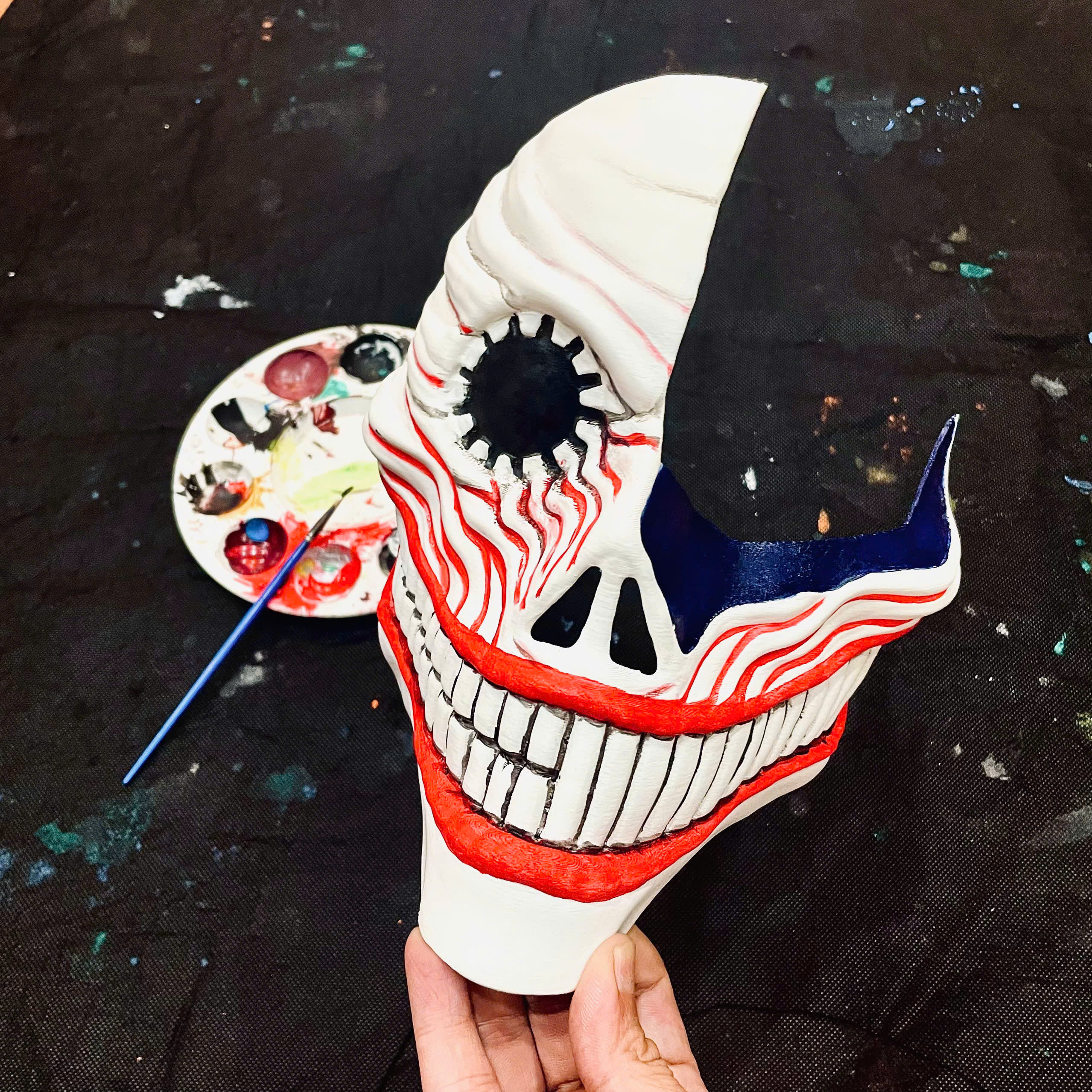 Dandadan Aira Shiratori Damaged Mask V2  - Acrobatic Silky mask 3D print model_10