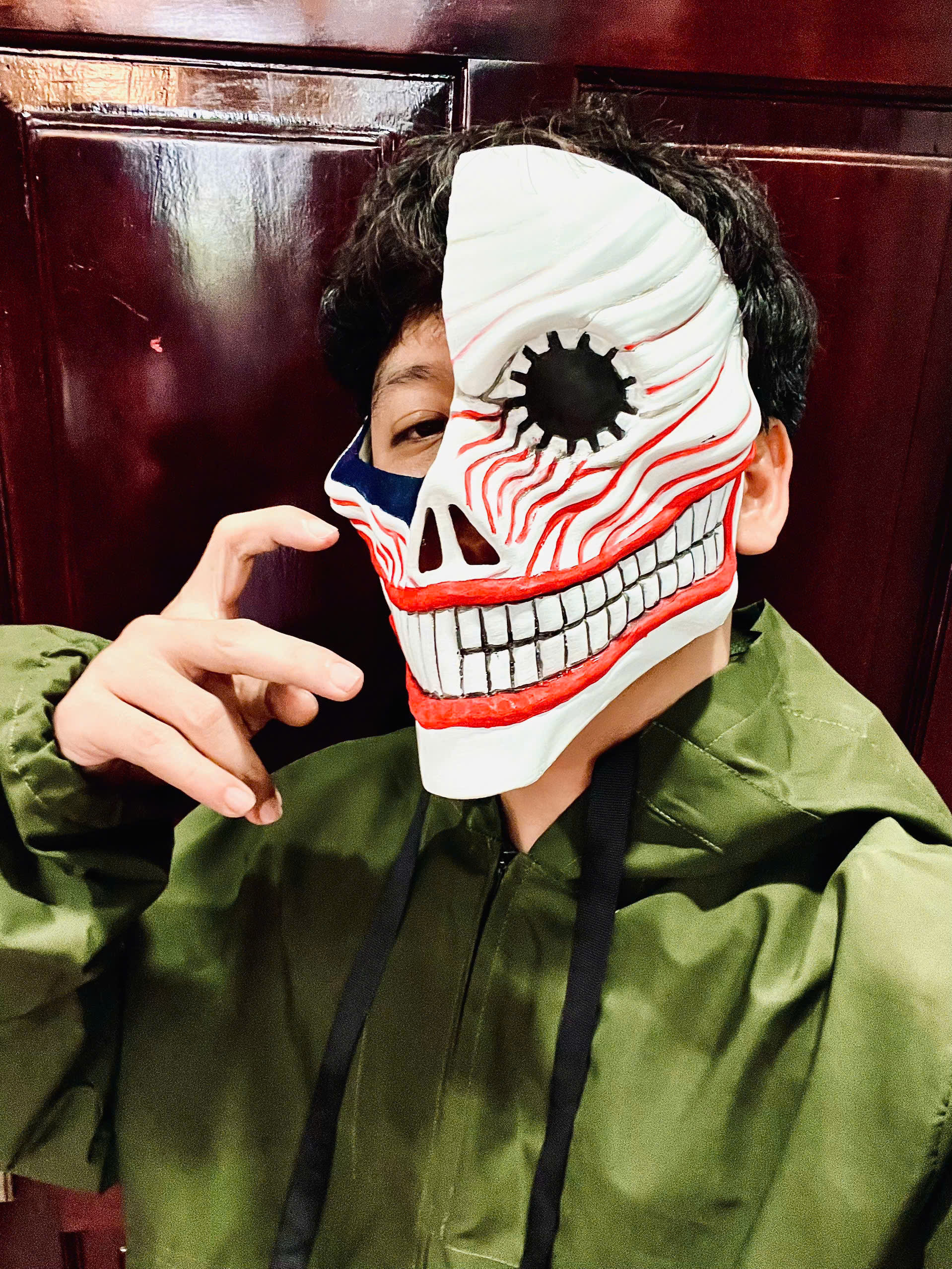 Dandadan Aira Shiratori Damaged Mask V2  - Acrobatic Silky mask 3D print model_3