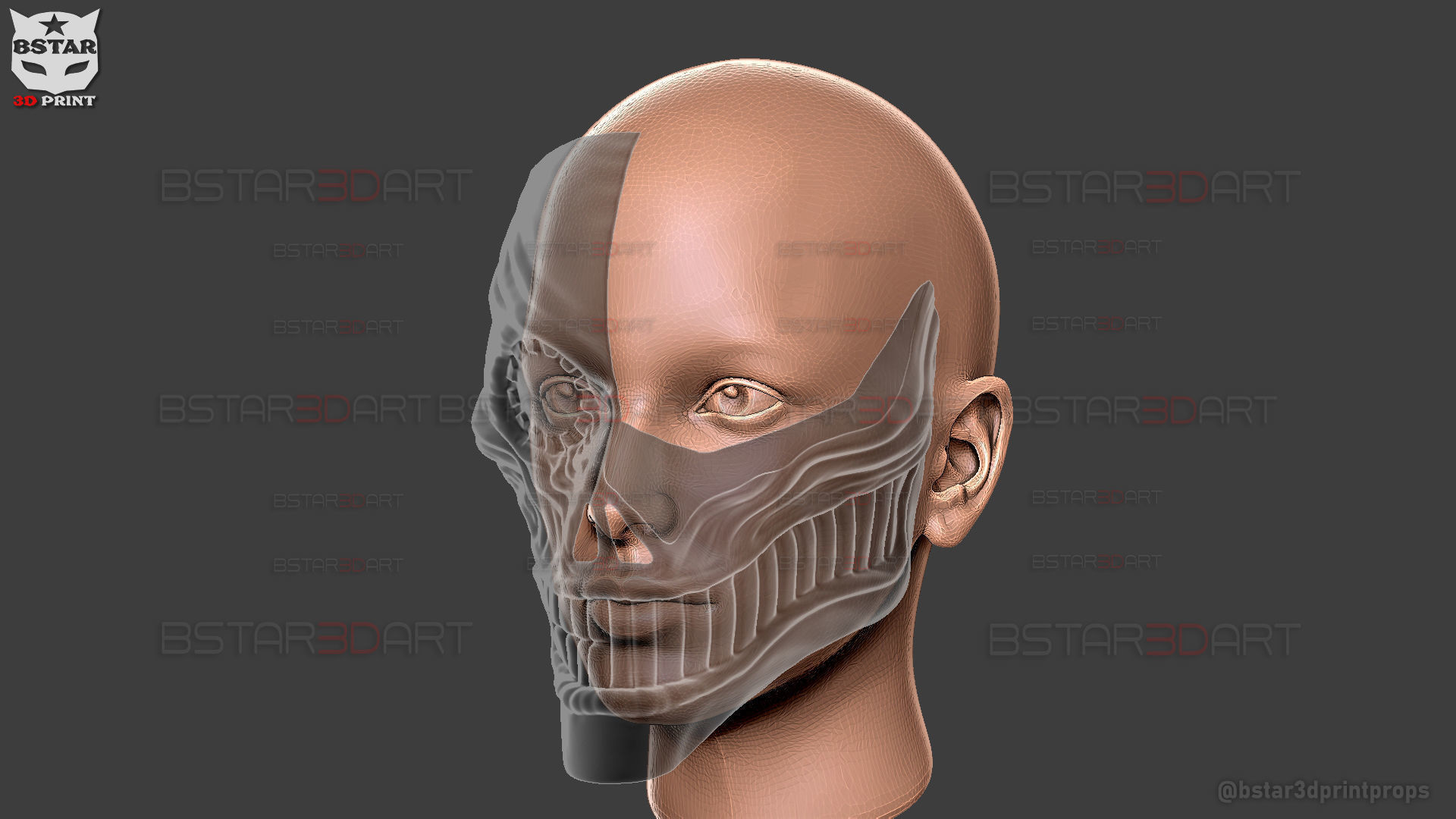Dandadan Aira Shiratori Damaged Mask V2  - Acrobatic Silky mask 3D print model_34