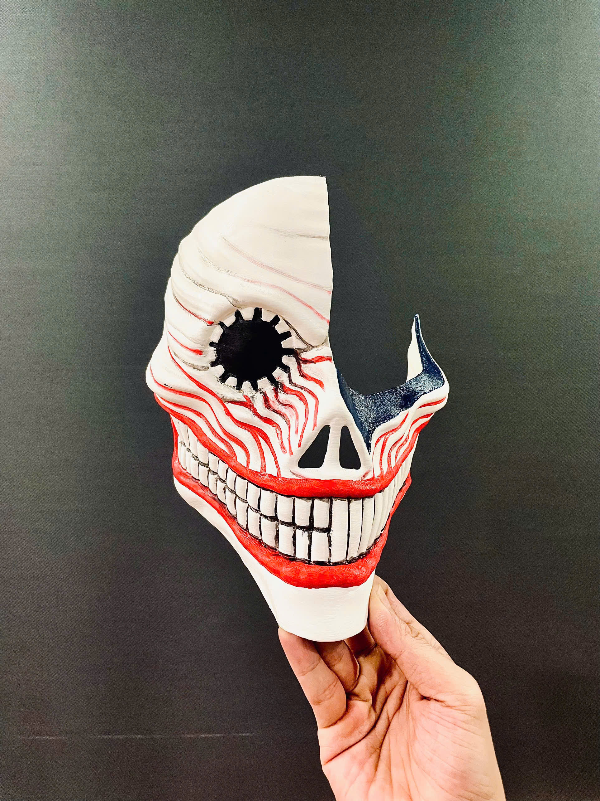 Dandadan Aira Shiratori Damaged Mask V2  - Acrobatic Silky mask 3D print model_8