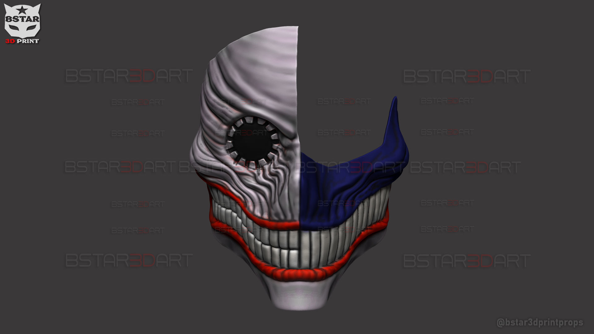 Dandadan Aira Shiratori Damaged Mask V2  - Acrobatic Silky mask 3D print model_42