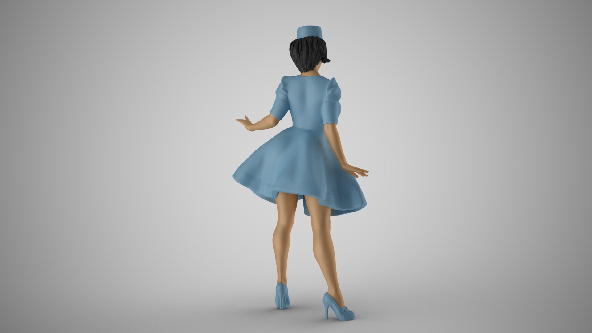 Modern Woman in Past Times 5 3D print model_6