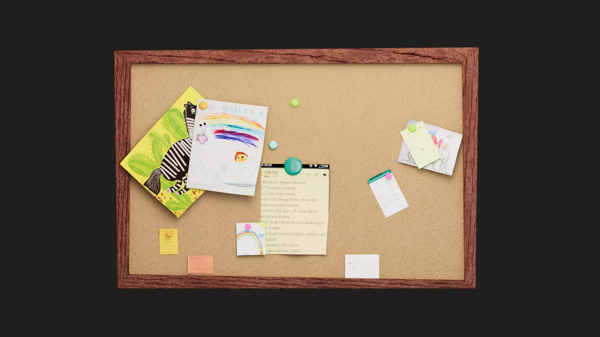 blackboard Low-poly 3D model_0