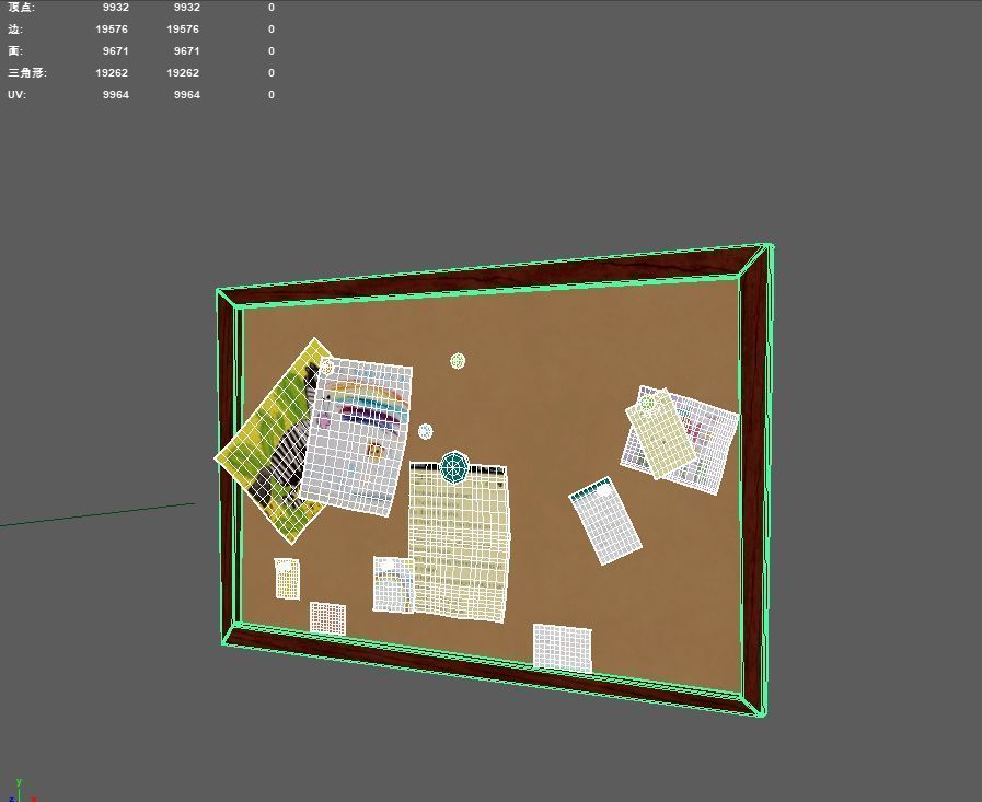 blackboard Low-poly 3D model_2