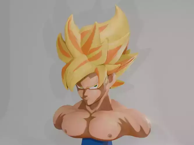 Namek Saga Super Saiyan Goku Bust - Dragon Ball Z  3D print model