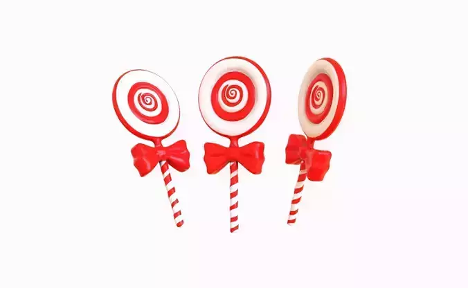 Candy cane lollipop v001