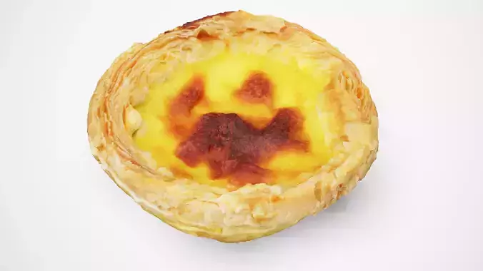 Egg Tart - Photorealistic Scan Low-poly 3D model