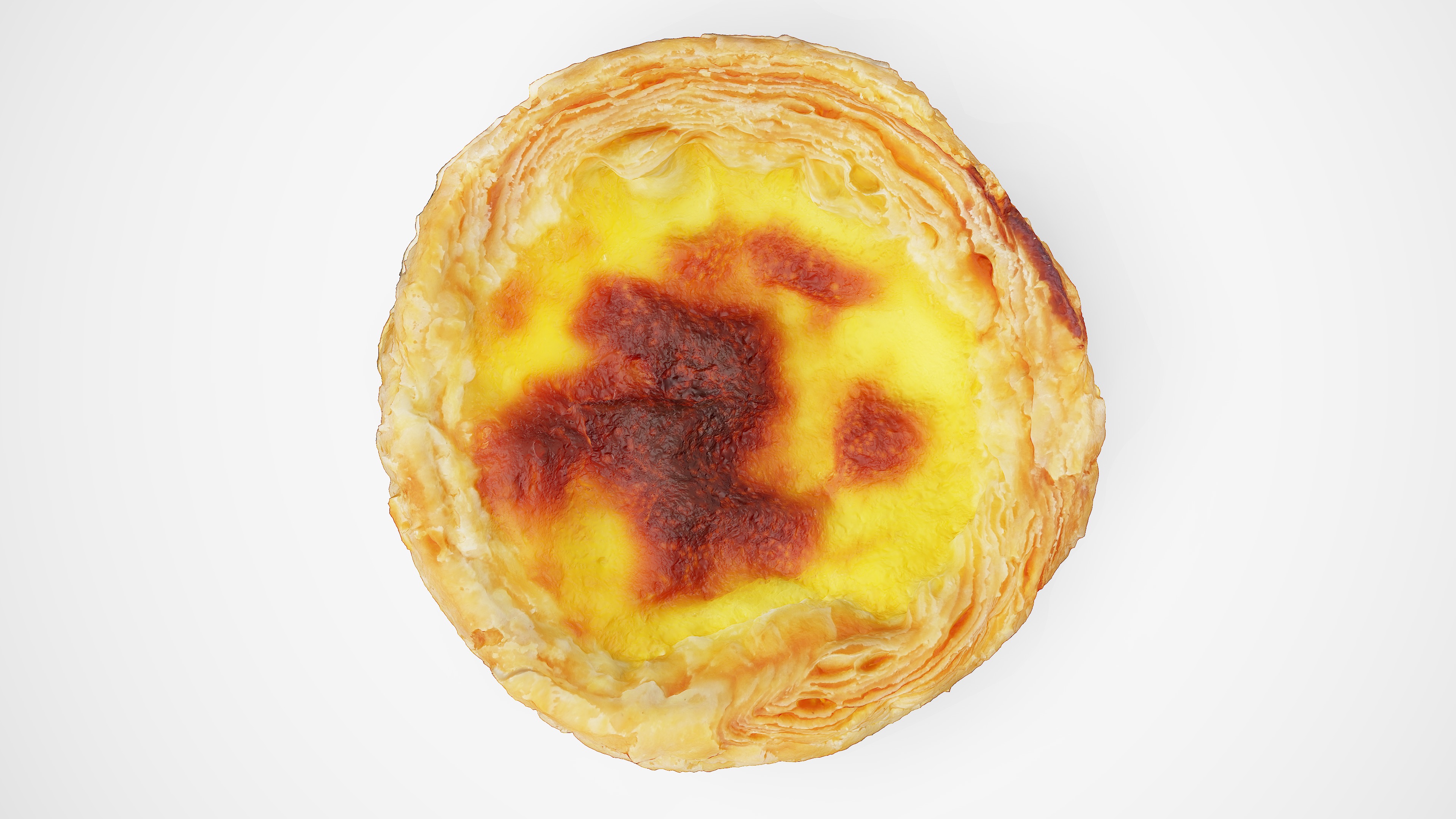 Egg Tart - Photorealistic Scan Low-poly 3D model_11
