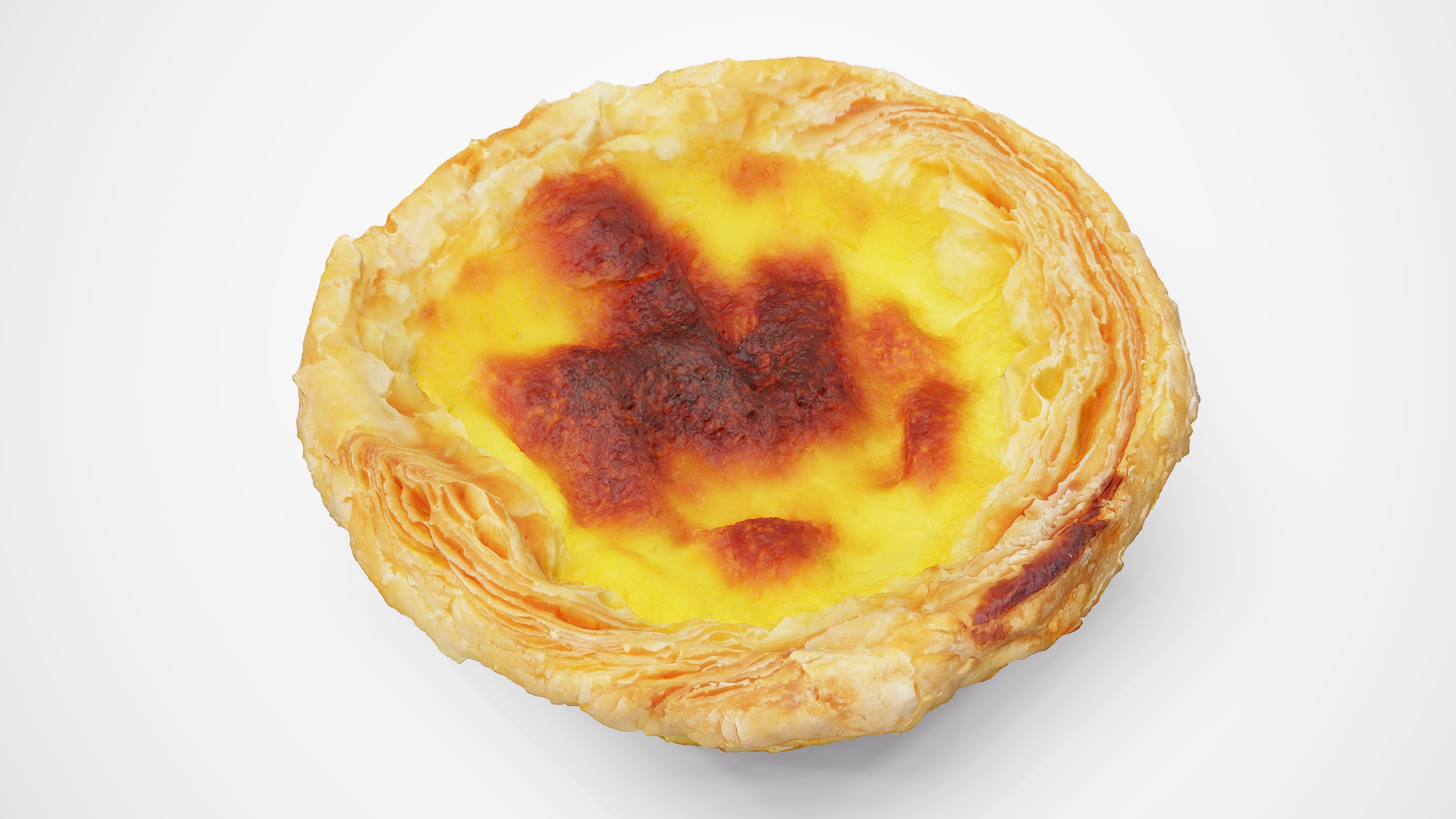 Egg Tart - Photorealistic Scan Low-poly 3D model_7