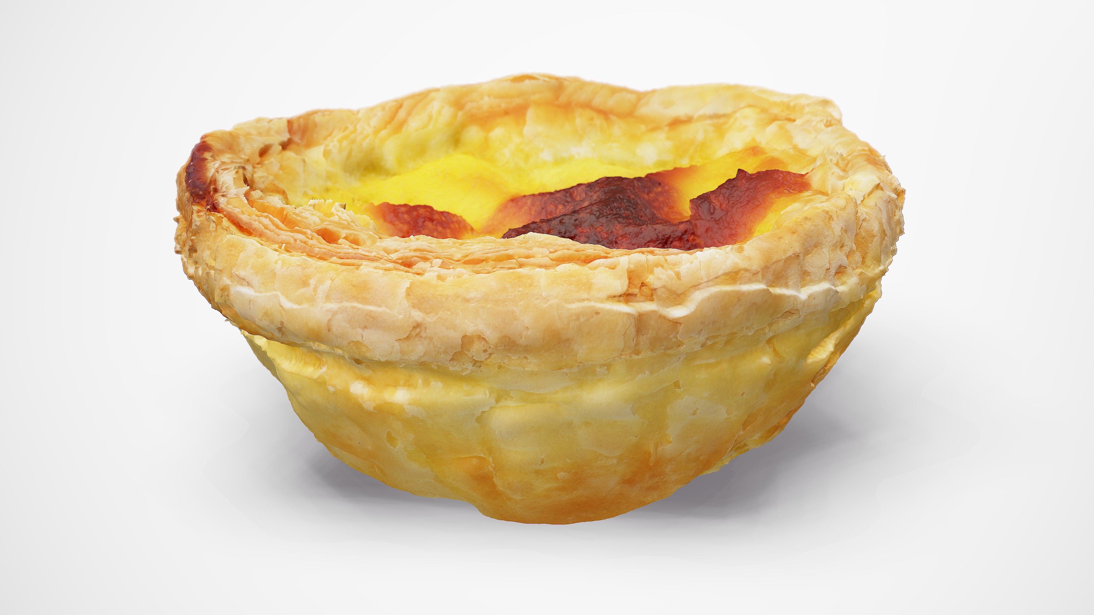 Egg Tart - Photorealistic Scan Low-poly 3D model_16