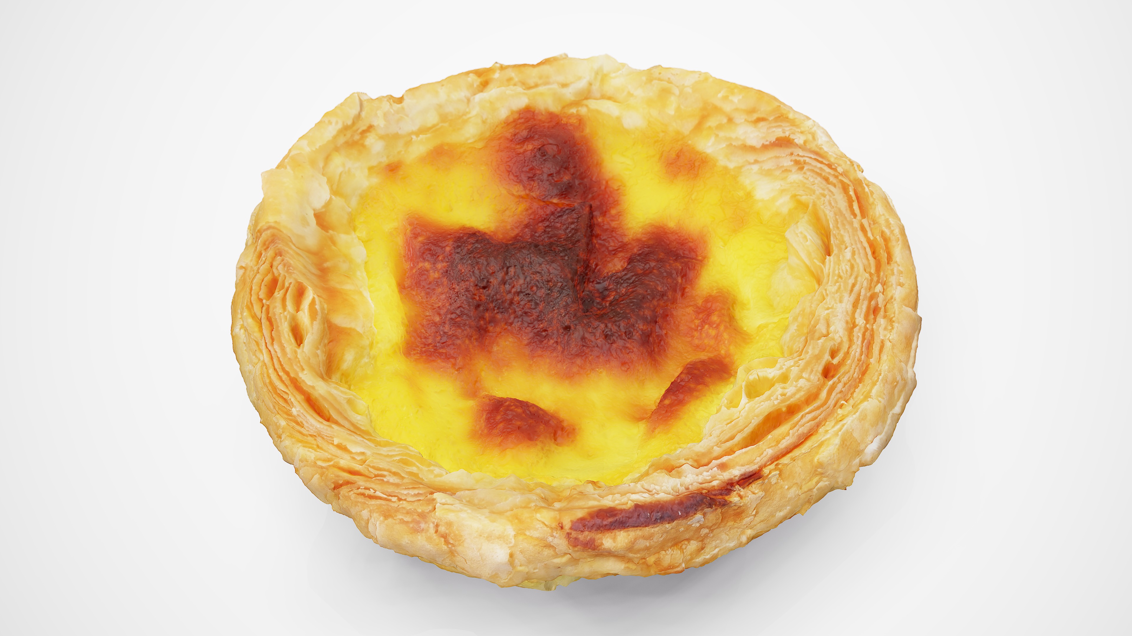 Egg Tart - Photorealistic Scan Low-poly 3D model_6