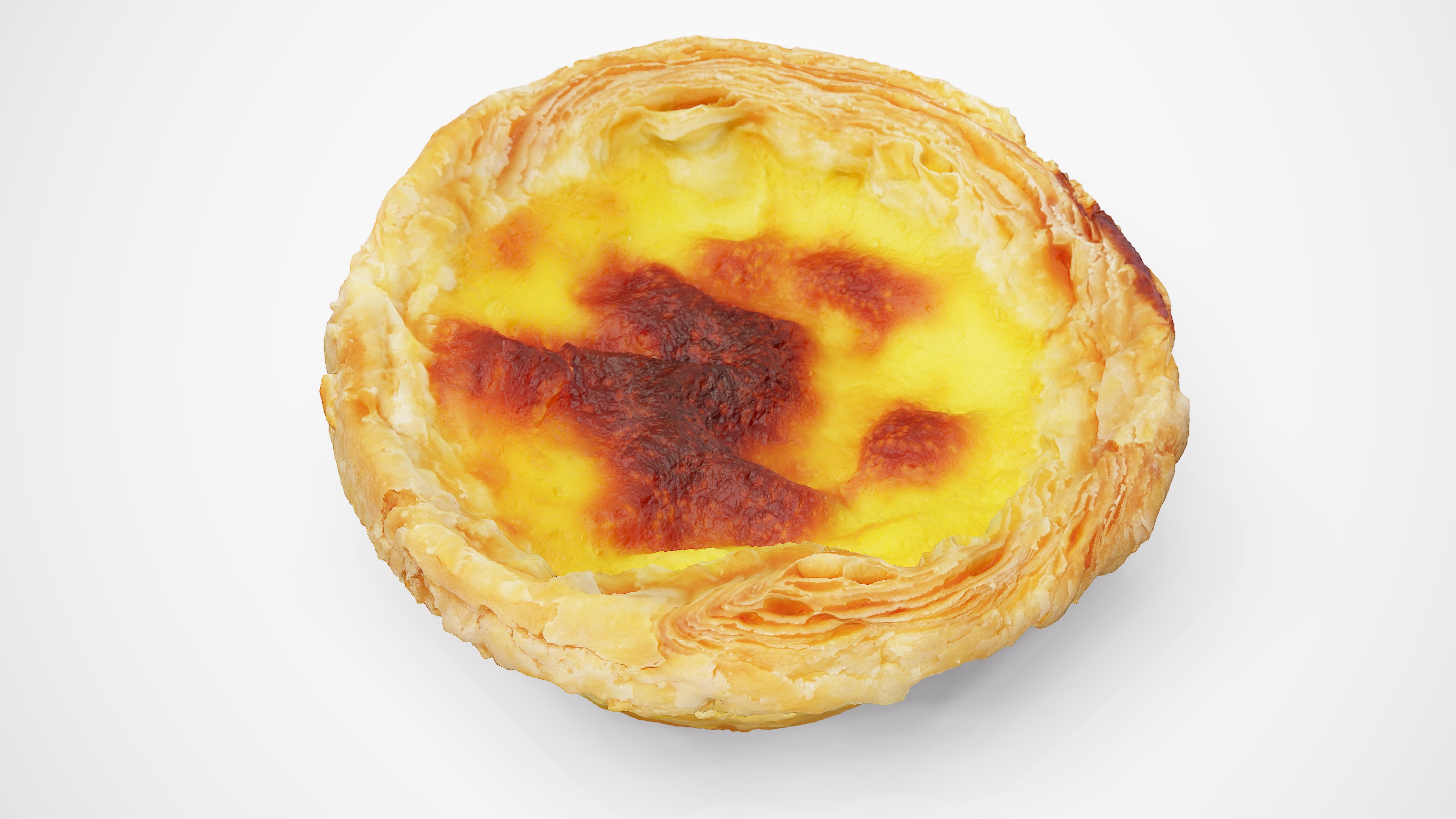 Egg Tart - Photorealistic Scan Low-poly 3D model_9