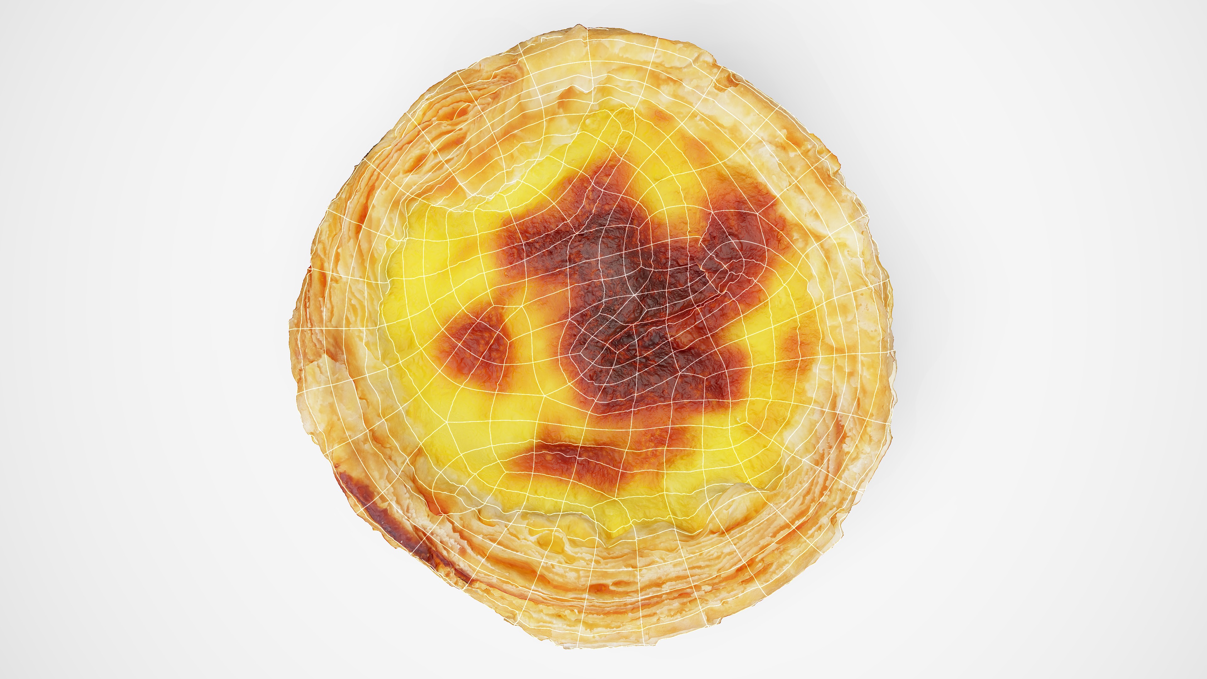 Egg Tart - Photorealistic Scan Low-poly 3D model_19