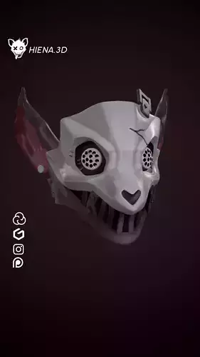 Arcane Cosplay mask SCAR FIRELIGHT League of legend 3D print model