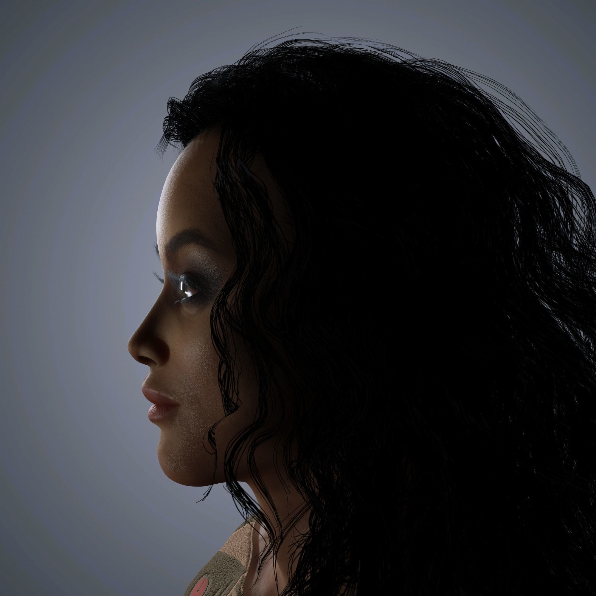 Tyra Banks Character 3D Model Low-poly 3D model_2