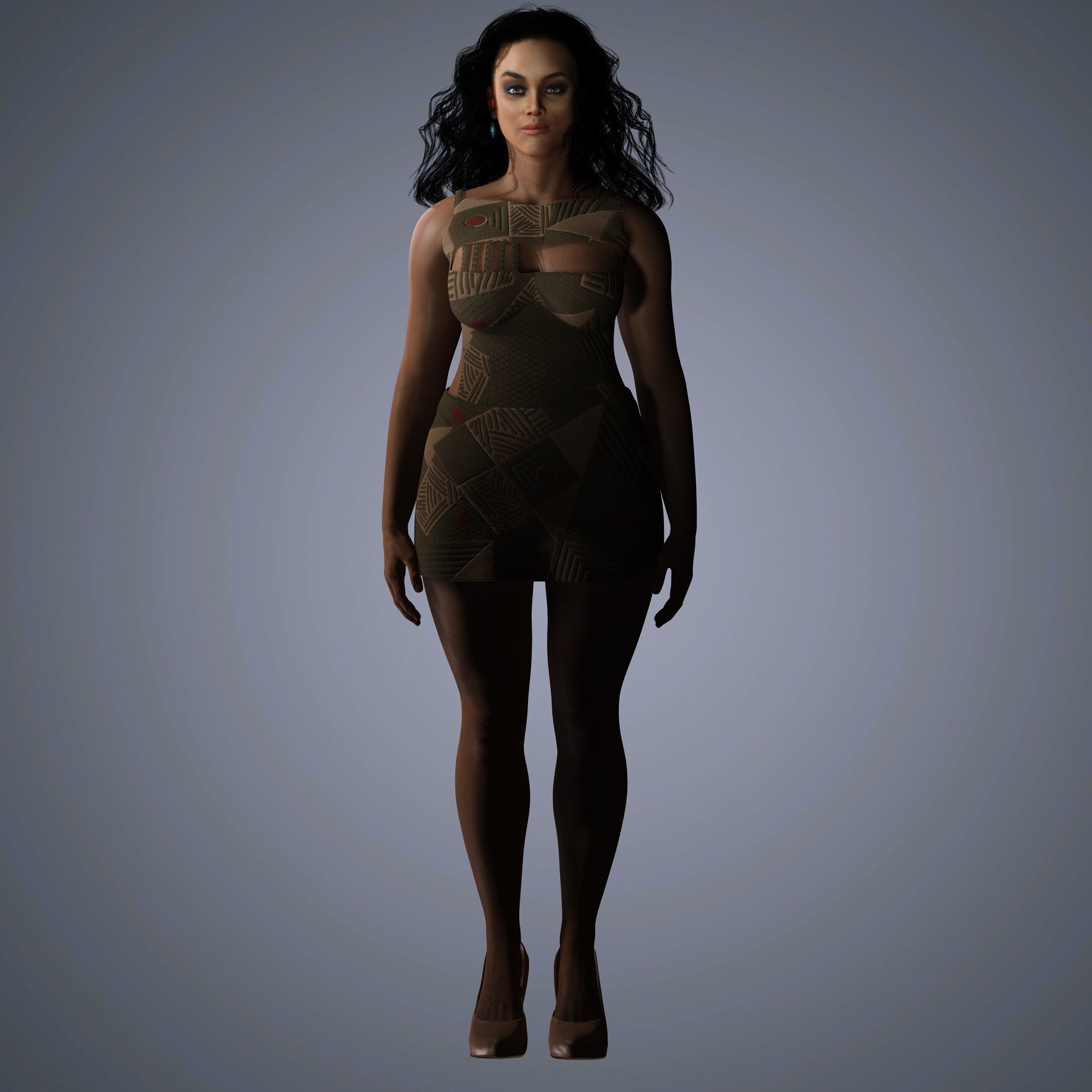 Tyra Banks Character 3D Model Low-poly 3D model_11