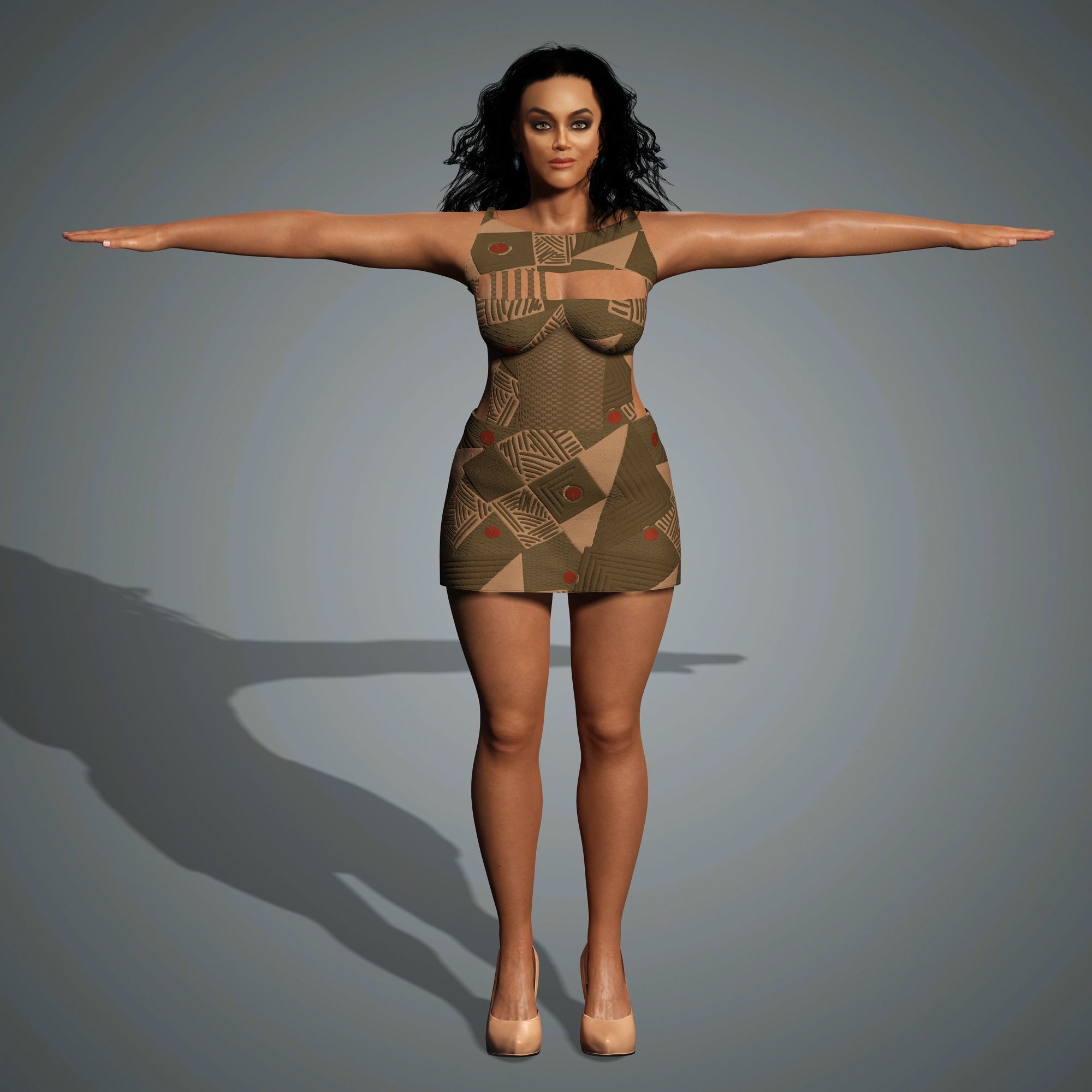 Tyra Banks Character 3D Model Low-poly 3D model_15