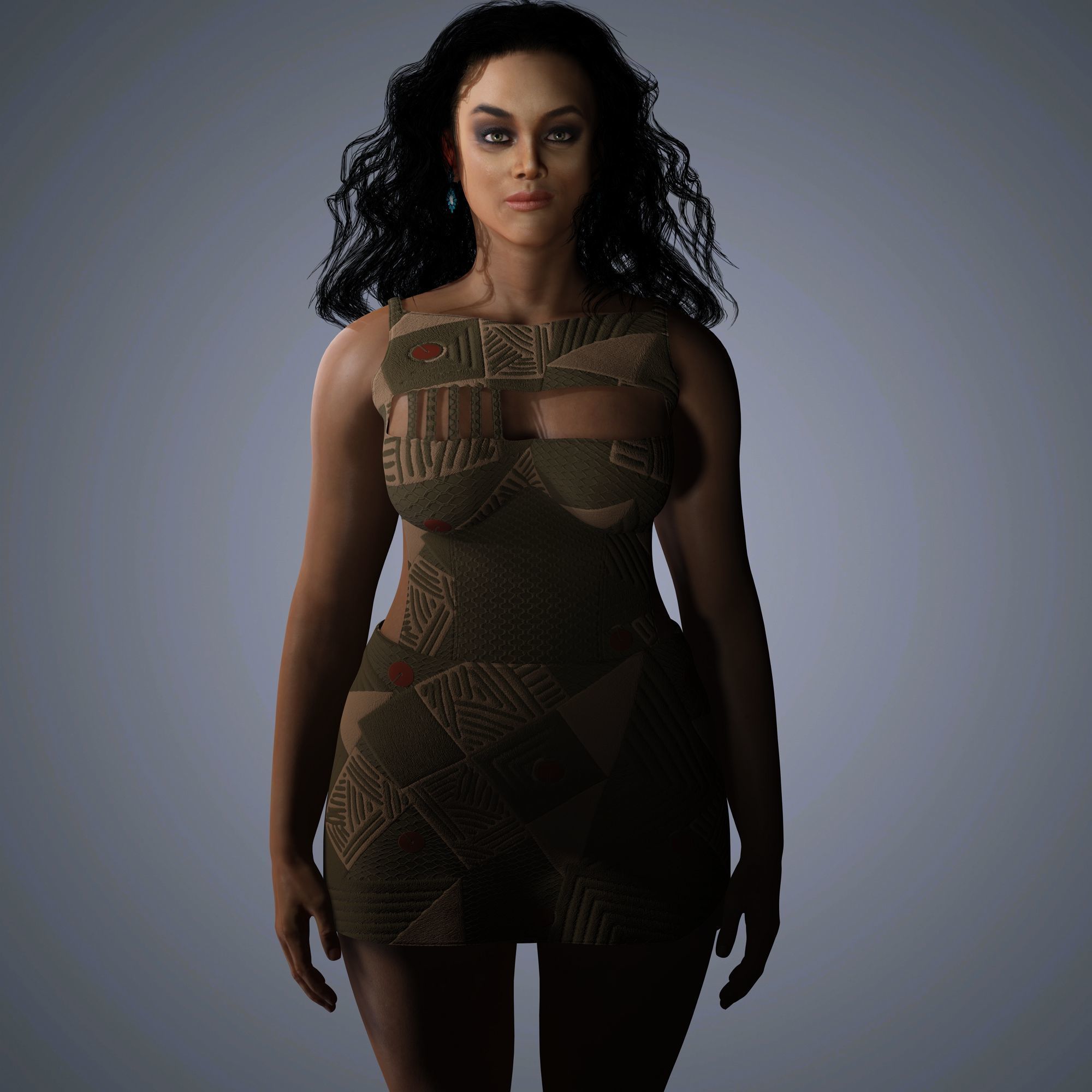 Tyra Banks Character 3D Model Low-poly 3D model_9
