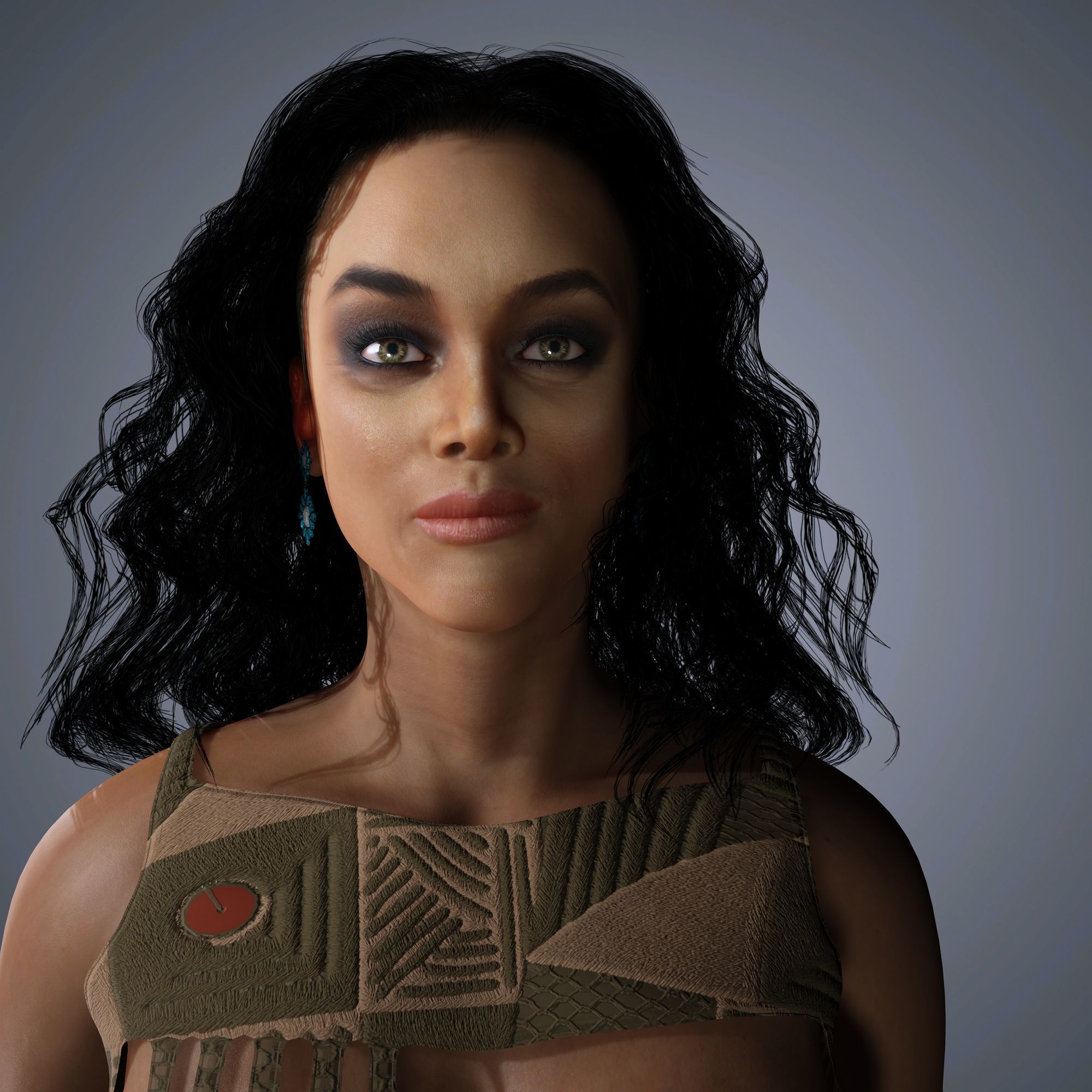 Tyra Banks Character 3D Model Low-poly 3D model_6