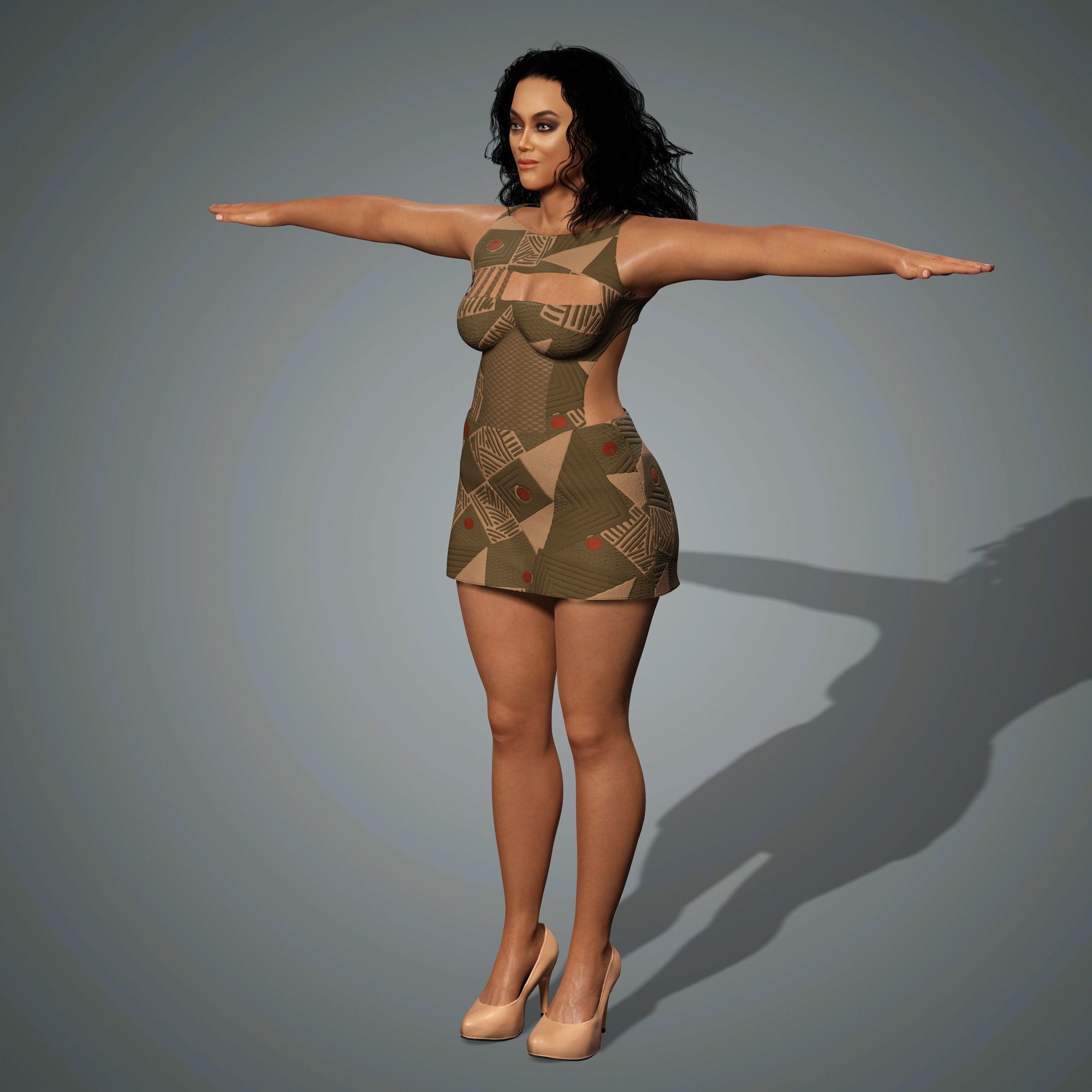 Tyra Banks Character 3D Model Low-poly 3D model_16