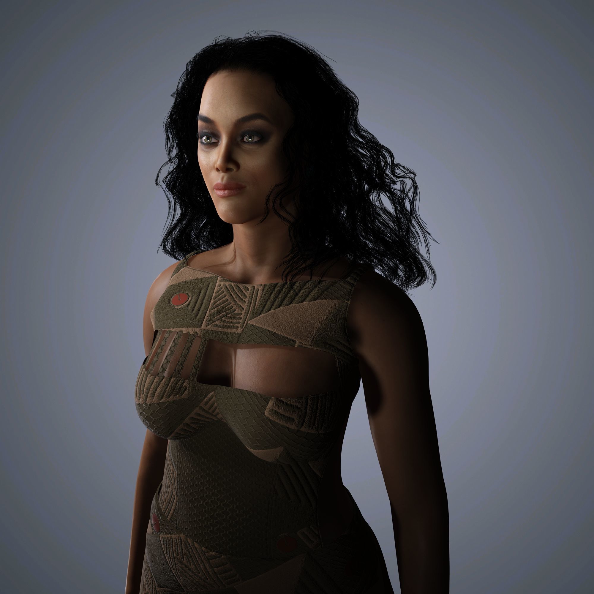 Tyra Banks Character 3D Model Low-poly 3D model_8